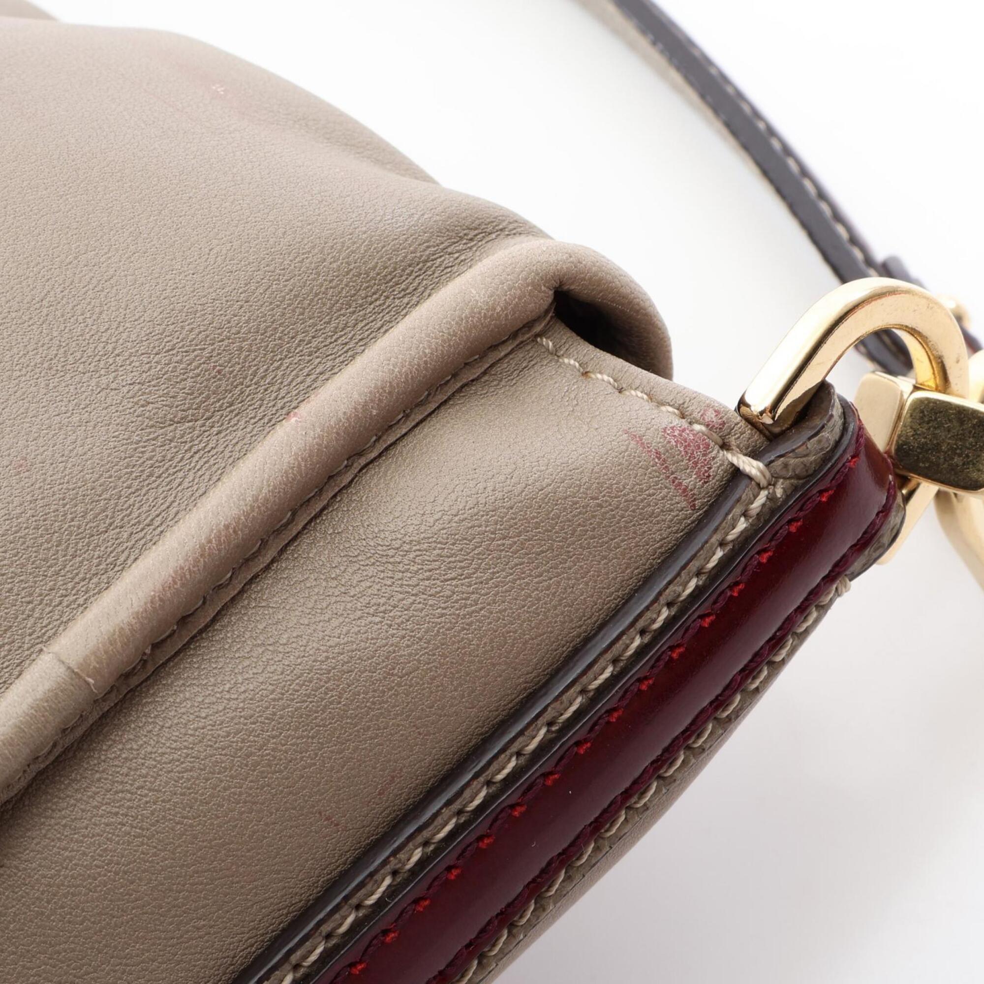 Loewe Beige Leather Handbag Shoulder Bag (Pre-Owned)