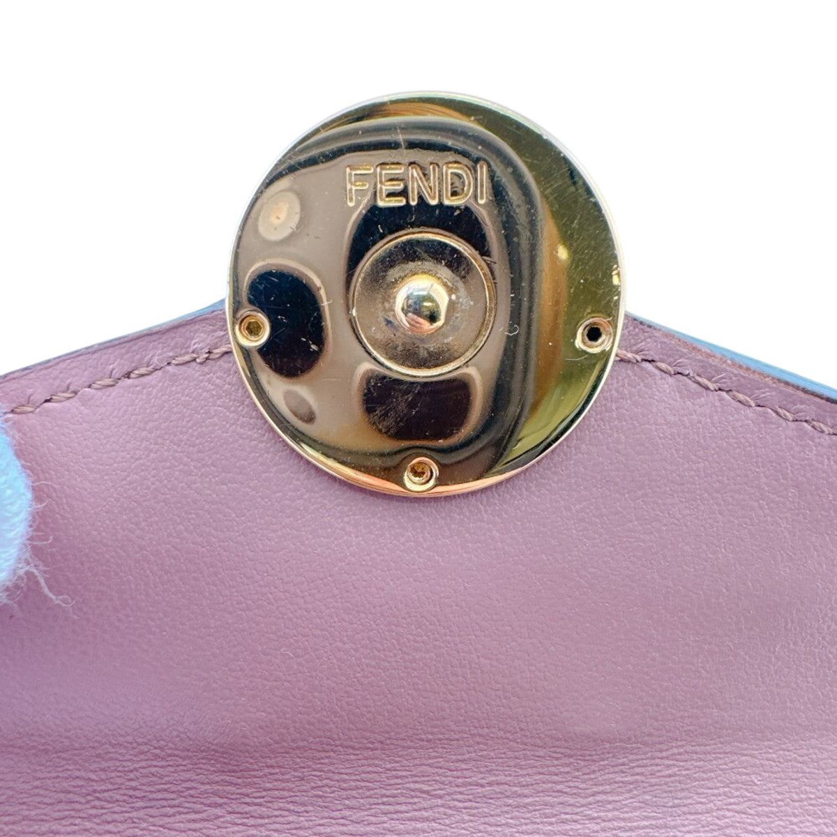 Fendi Pink Leather Wallet (Tri-Fold) (Pre-Owned)
