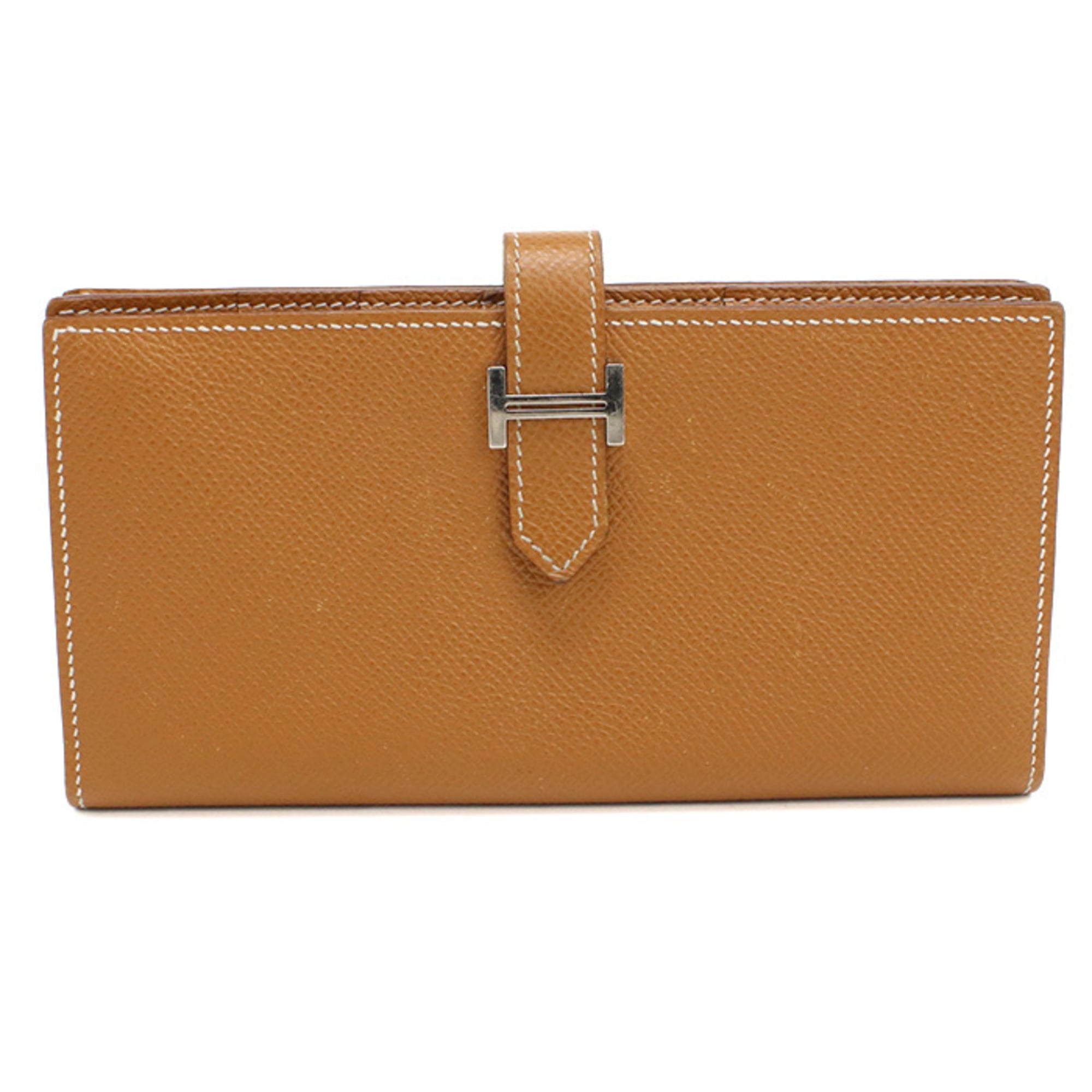 Hermes Gold Epsom Leather Long Wallet (Bi-Fold) (Pre-Owned)