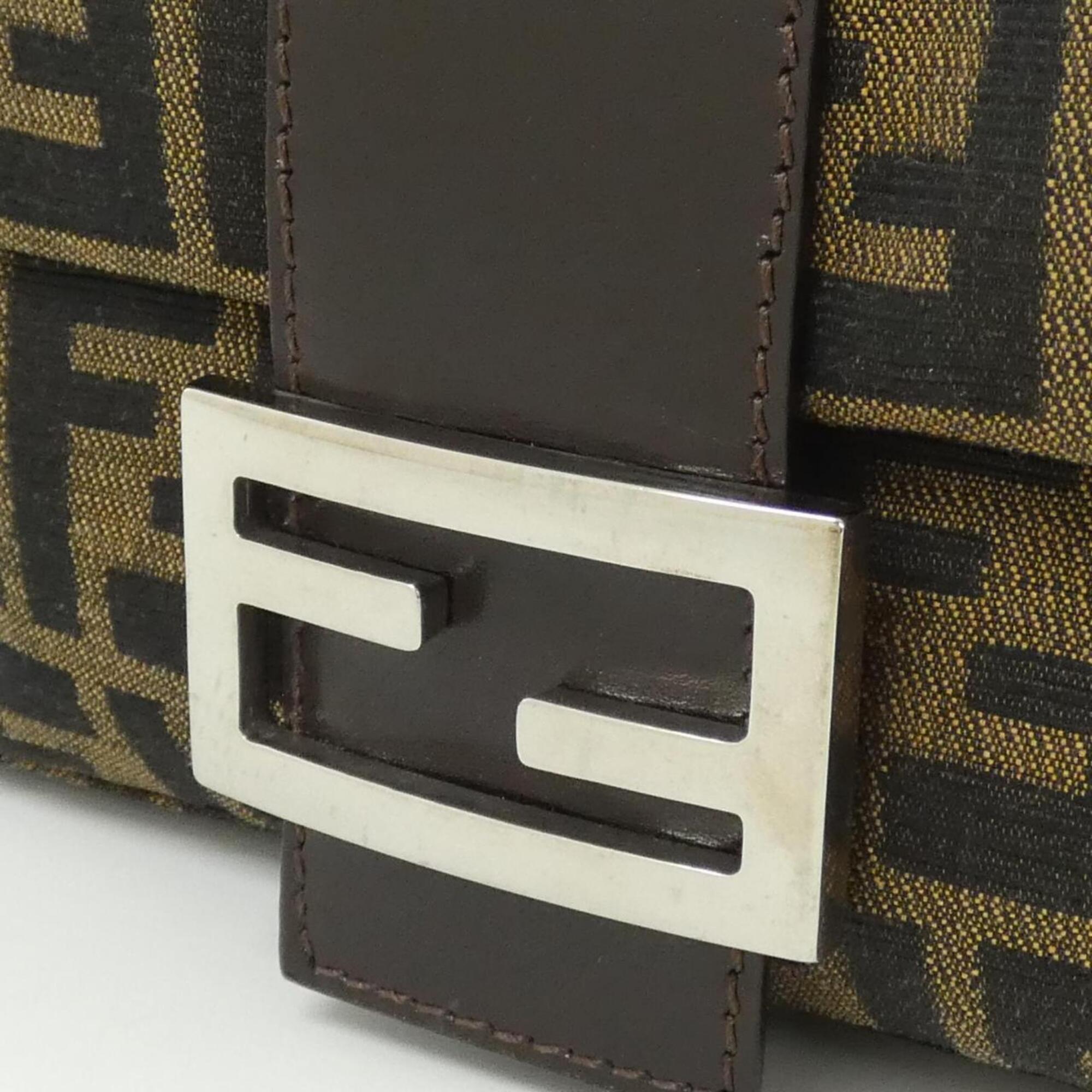 Fendi Brown Canvas Shoulder Bag (Pre-Owned)