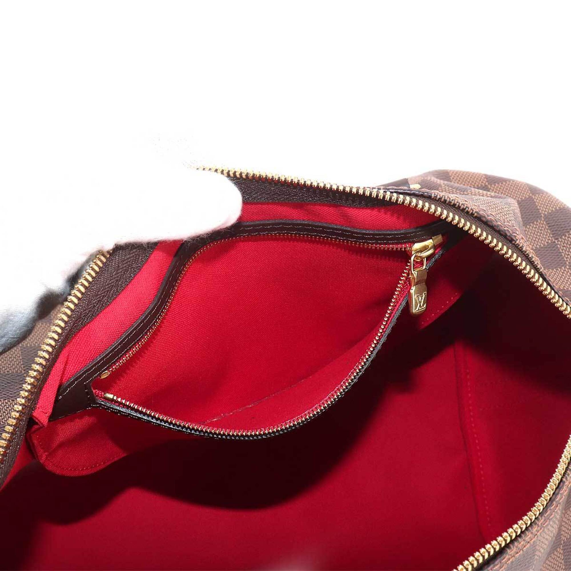 Louis Vuitton Brown Ebene Damier Canvas Boston Bag Handbag (Pre-Owned)