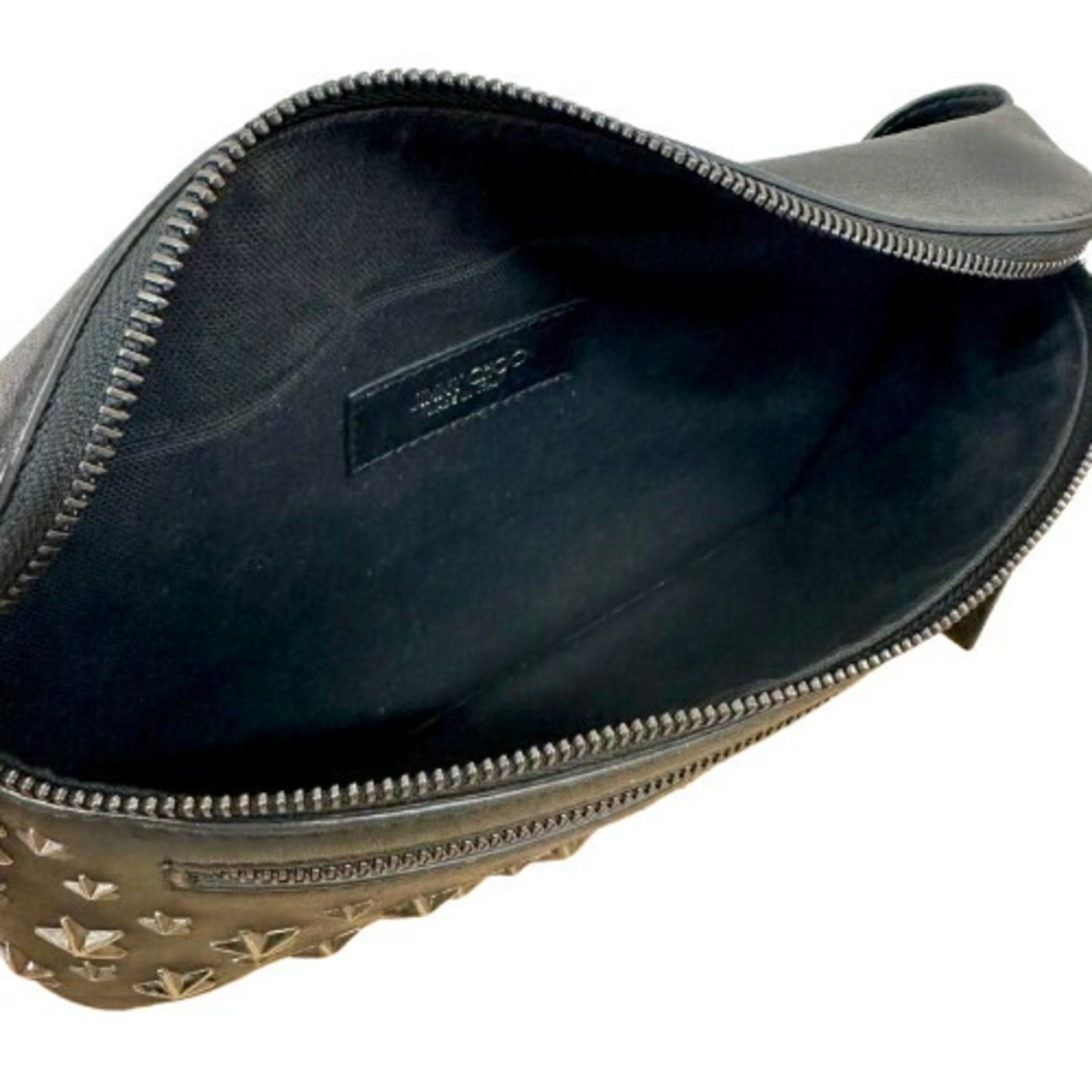 Jimmy Choo Black Leather Fanny Pack Sling Bag (Pre-Owned)
