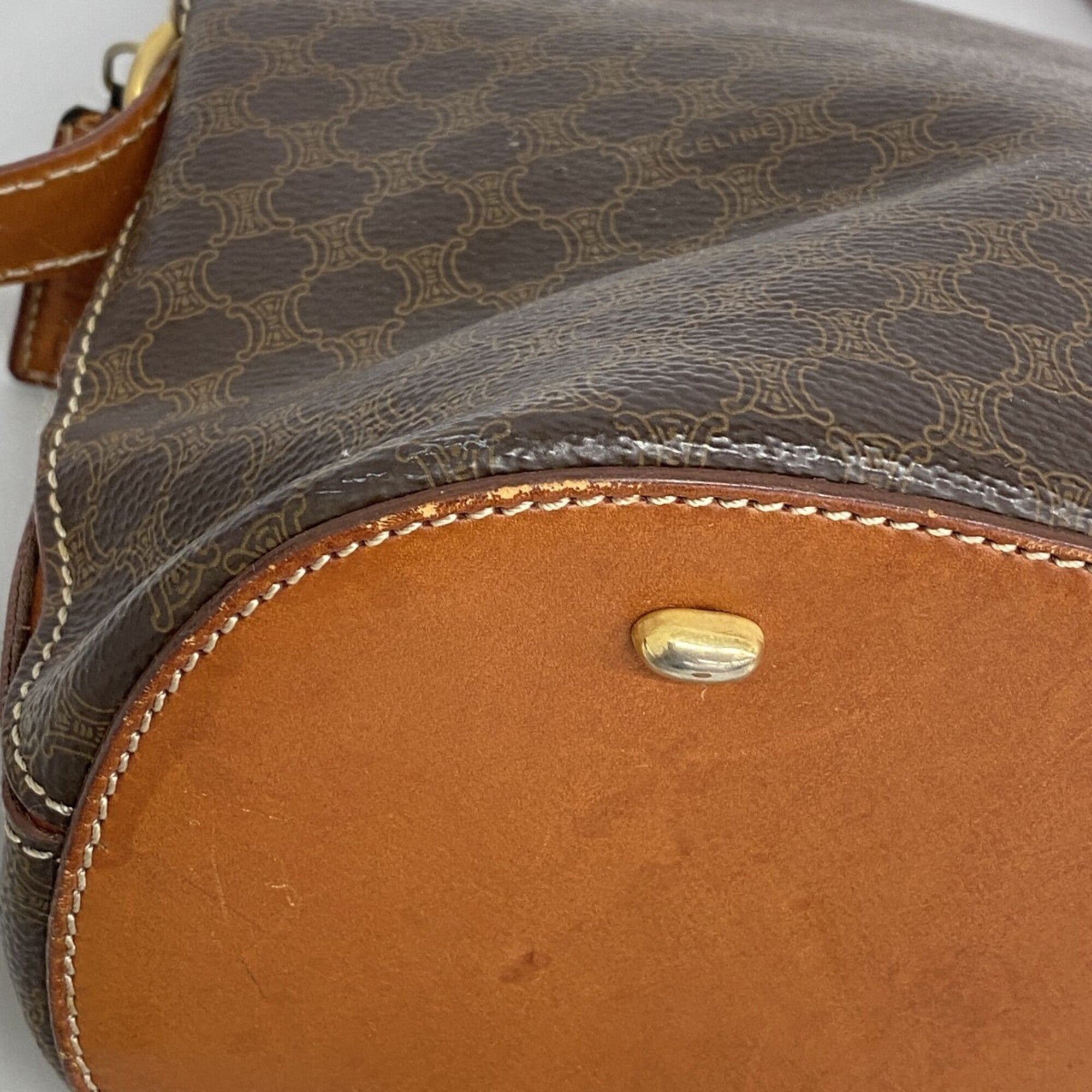 Celine Brown Pvc Handbag (Pre-Owned)