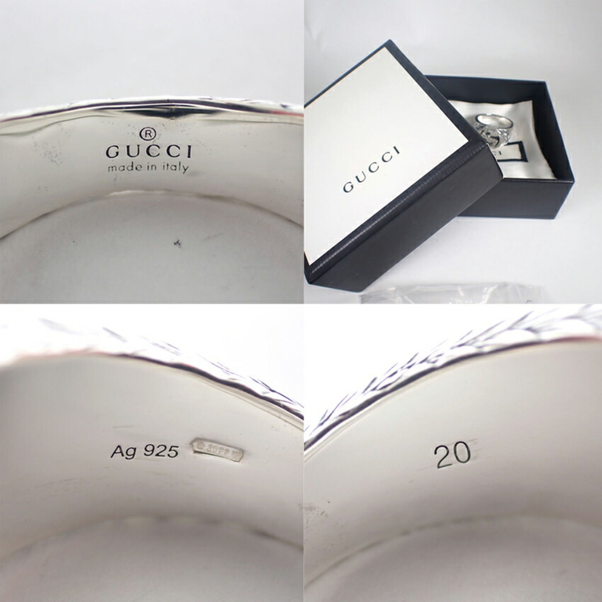 Gucci Sterling Silver 925 Band Ring (Pre-Owned)