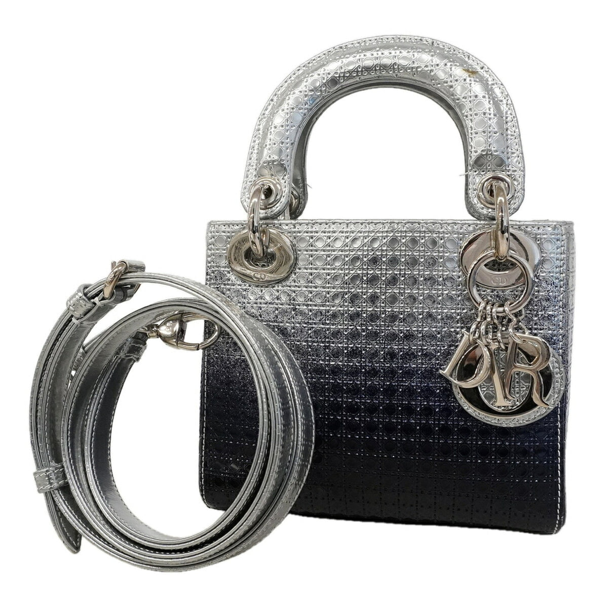Christian Dior Silver Leather Handbag (Pre-Owned)