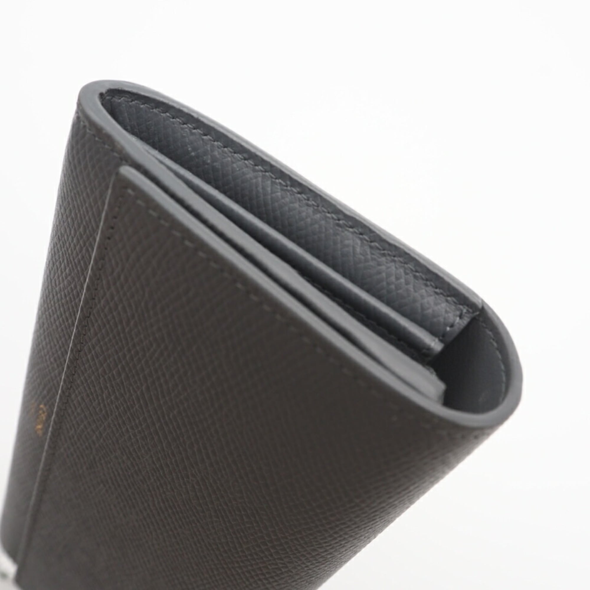 Celine Gray Leather Long Wallet (Bi-Fold) (Pre-Owned)