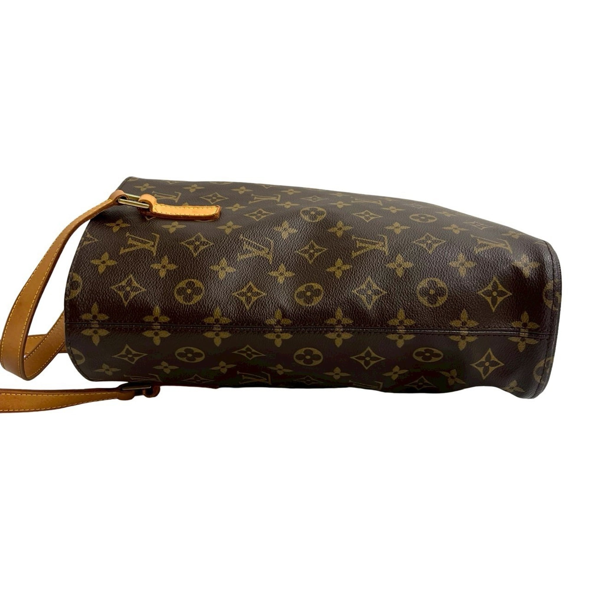 Louis Vuitton Brown Leather Pvc Handbag Tote Bag (Pre-Owned)