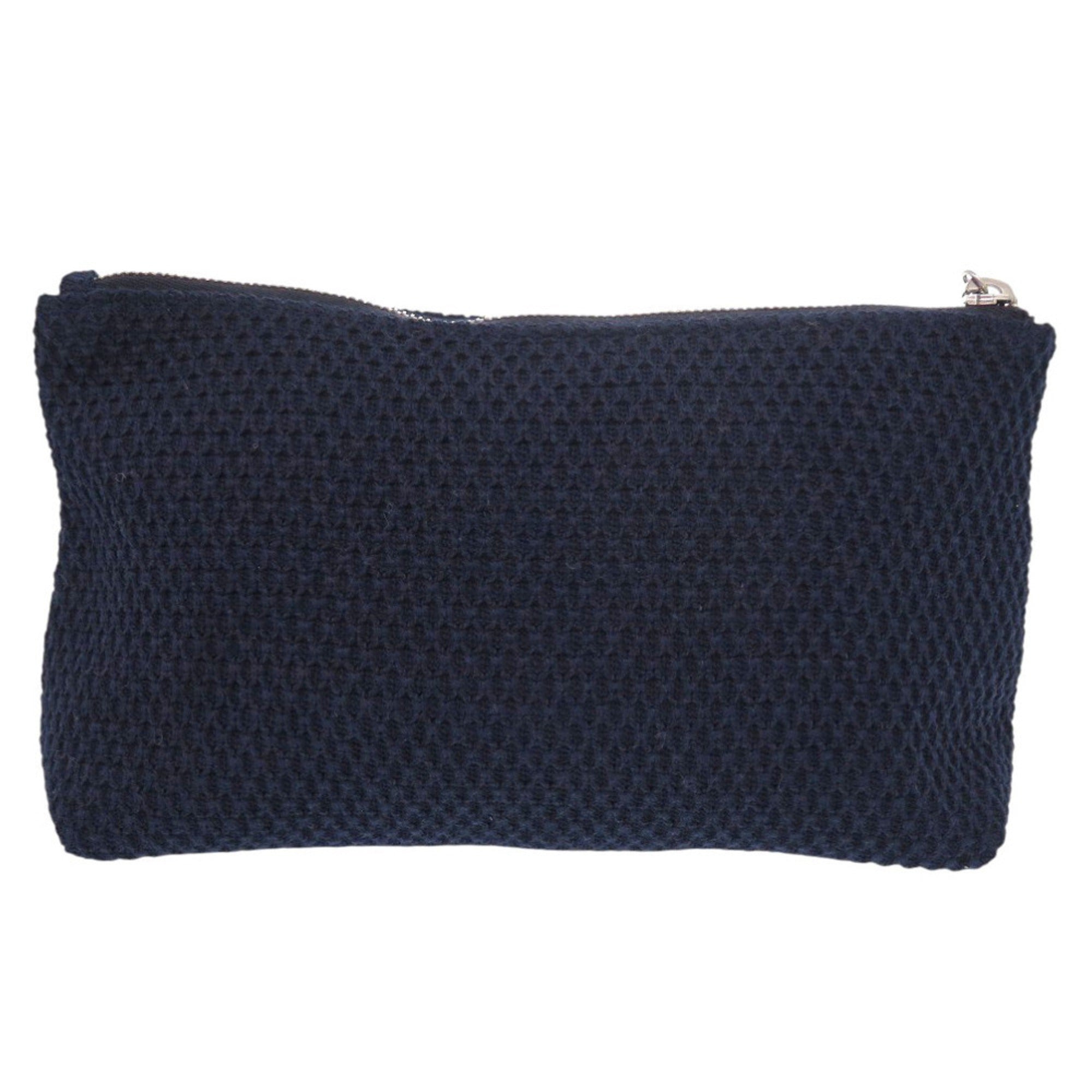 Chanel Navy Cotton Pouch (Pre-Owned)