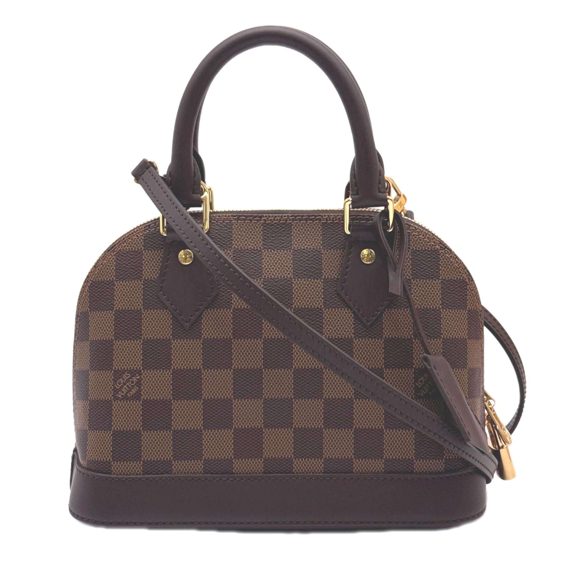 Louis Vuitton Damier Beige Brown Coated Canvas Leather Handbag (Pre-Owned)