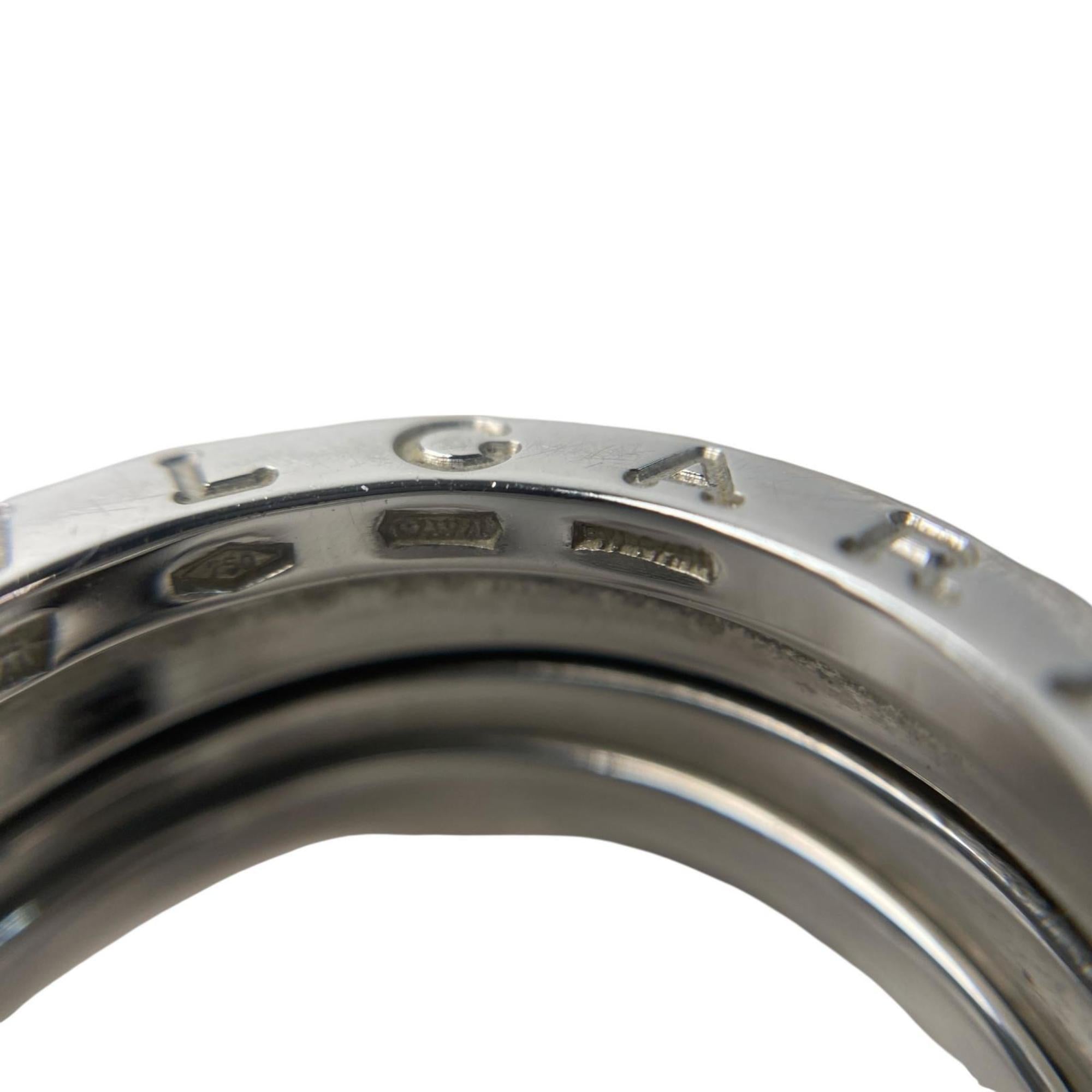 Bvlgari Silver White Gold (18K) Band Ring (Pre-Owned)