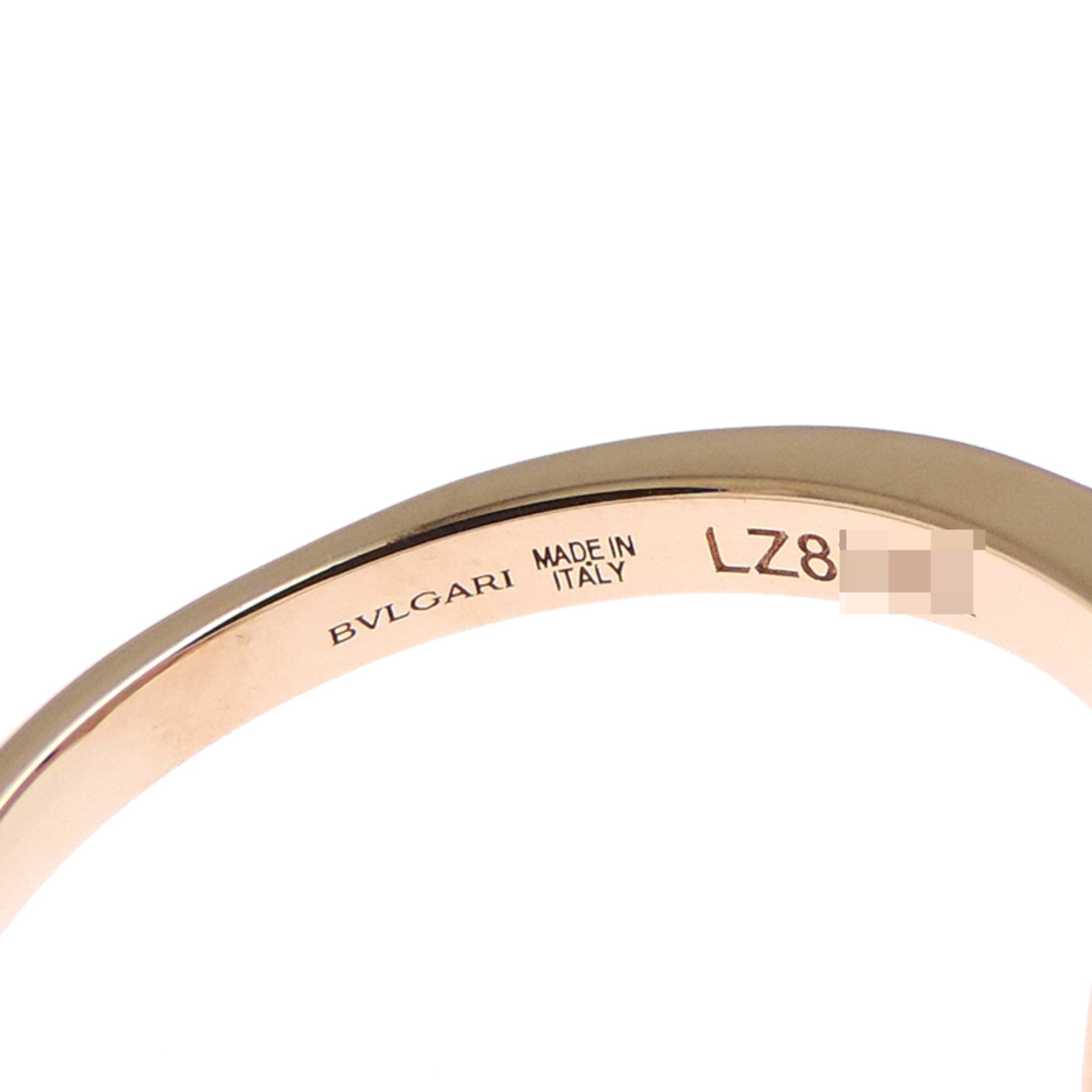 Bvlgari Pink White Pink Gold (18K) Band Ring (Pre-Owned)