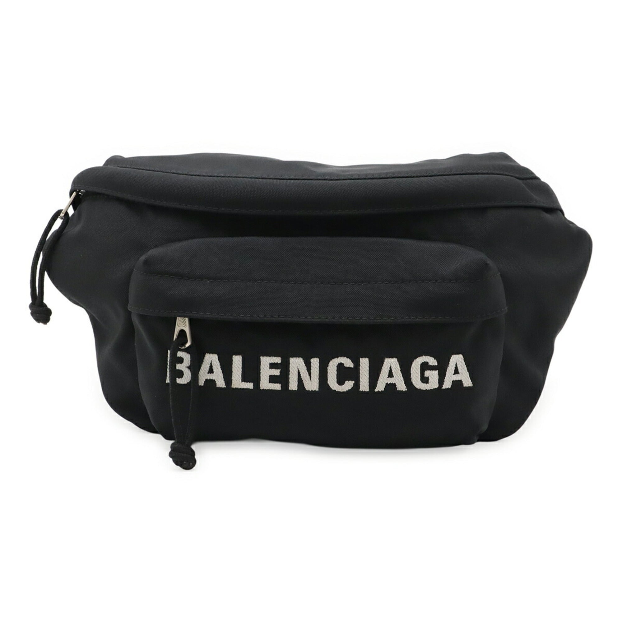 Balenciaga Black Navy Nylon Canvas Fanny Pack (Pre-Owned)