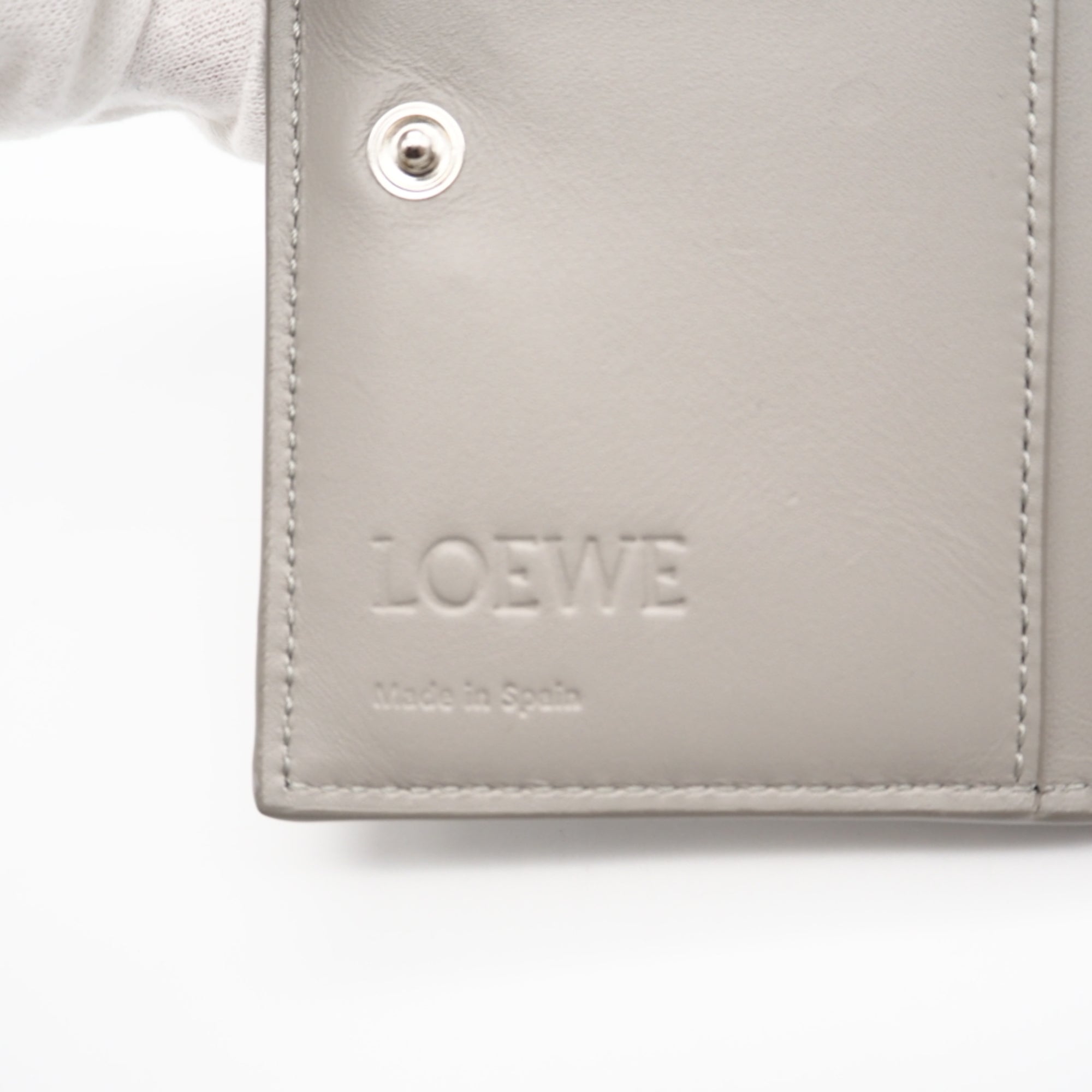 Loewe Gray Leather Wallet (Bi-Fold) (Pre-Owned)
