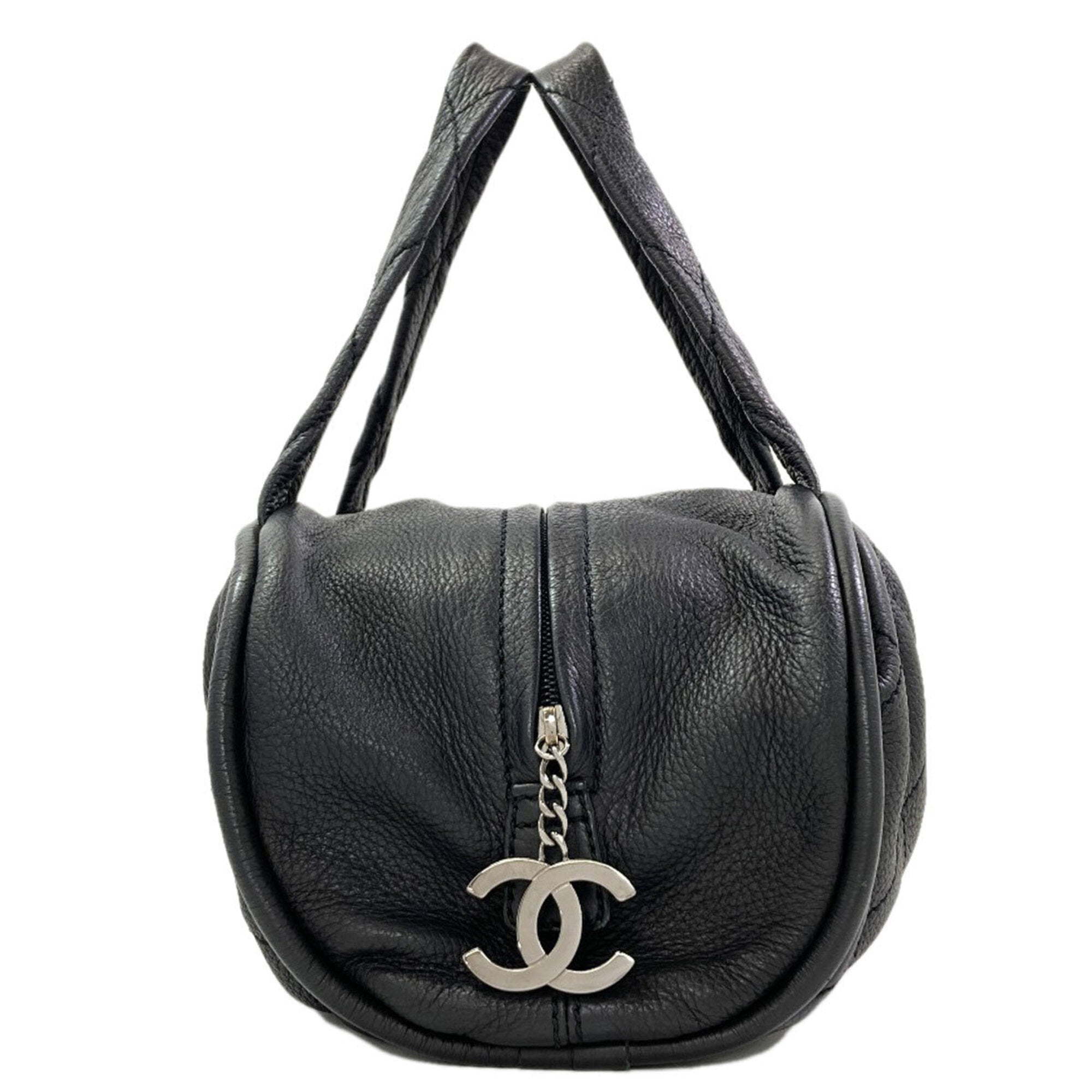 Chanel Black Leather Boston Bag (Pre-Owned)