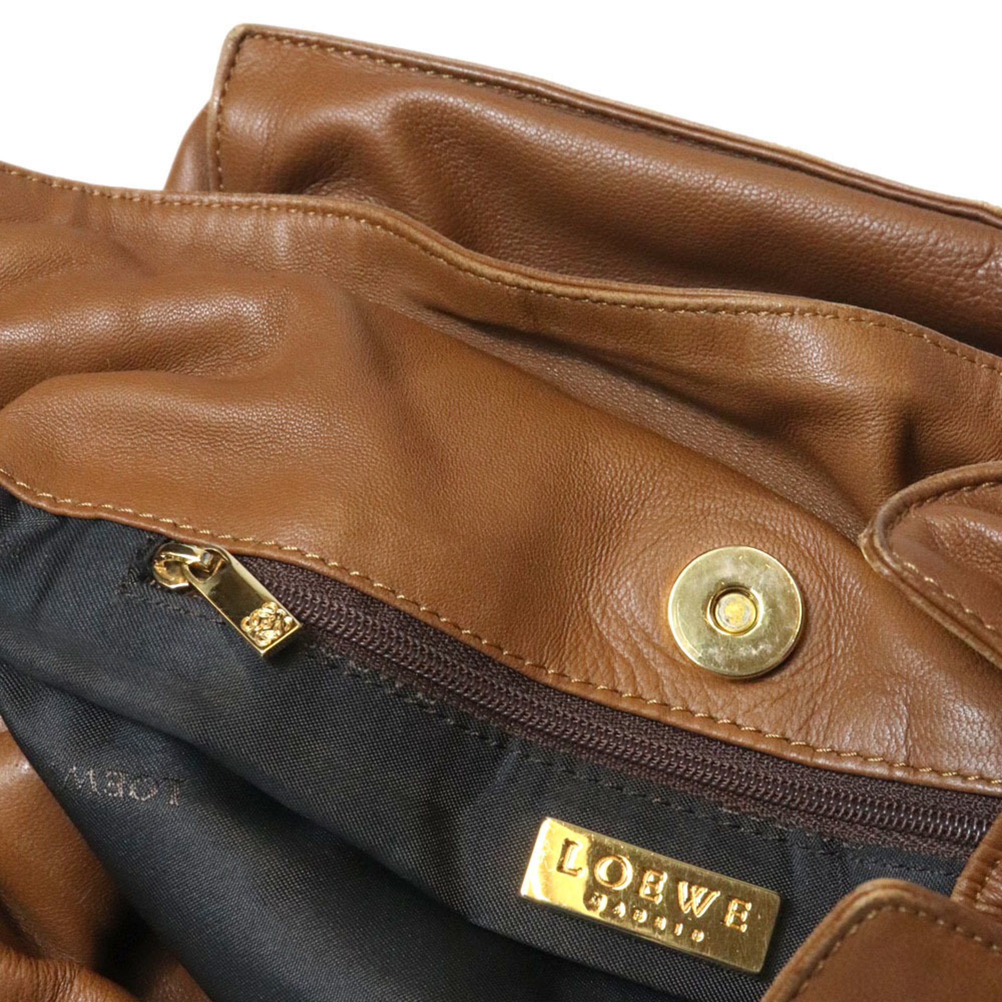 Loewe Brown Leather Shoulder Bag (Pre-Owned)