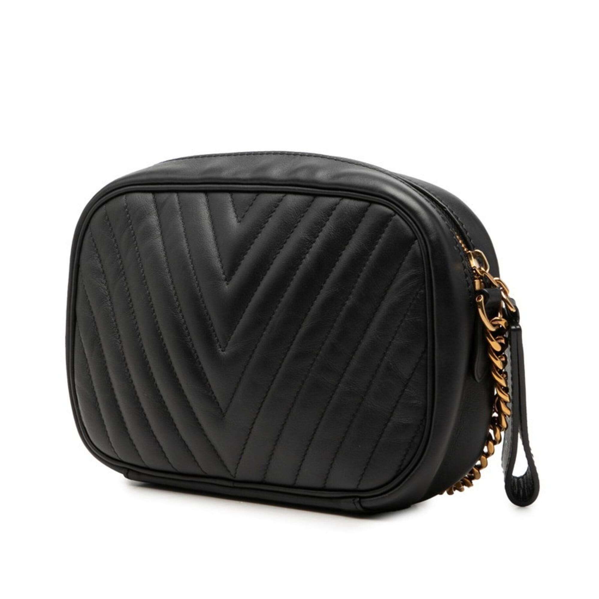 Louis Vuitton Black Leather Shoulder Bag (Pre-Owned)