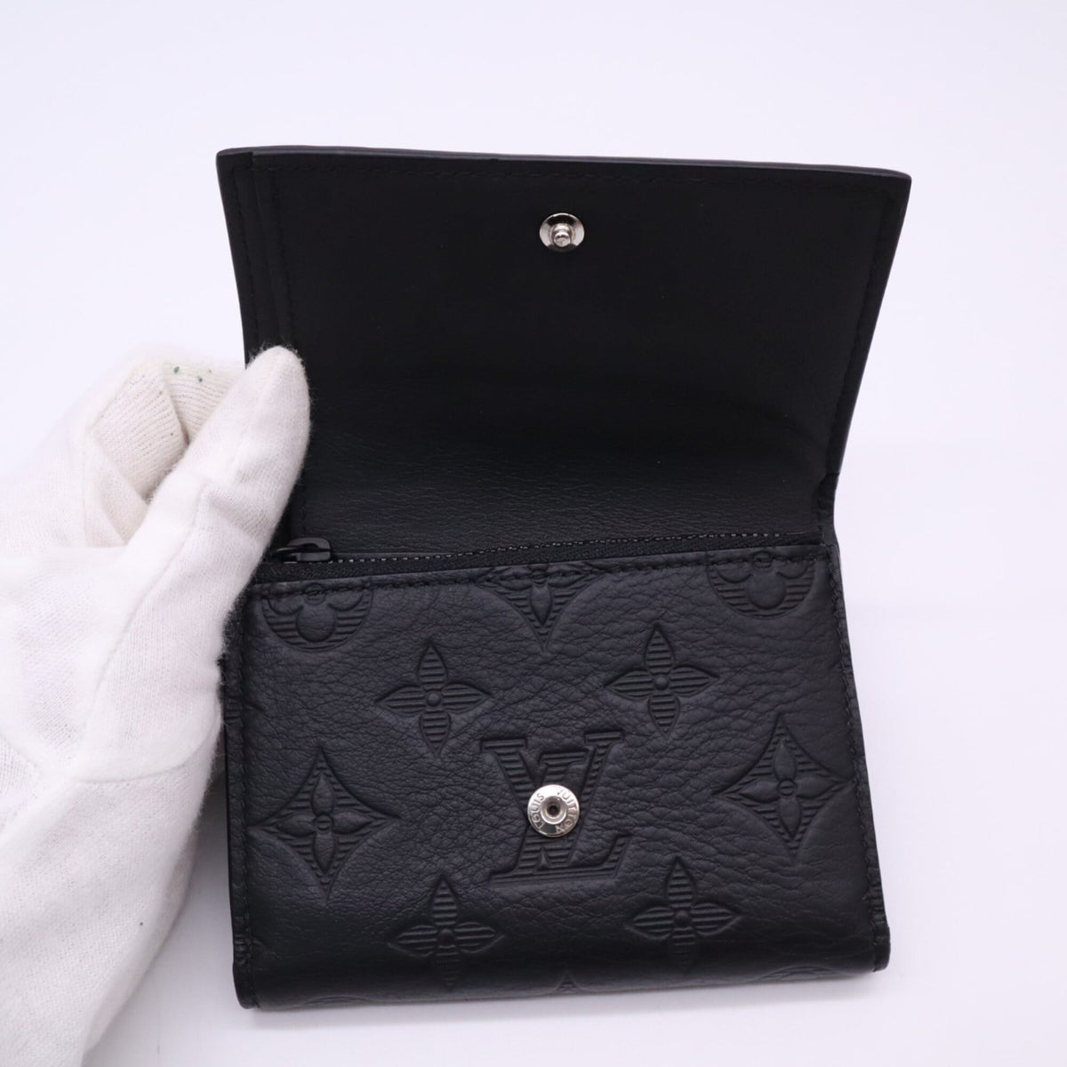 Louis Vuitton Monogram Shadow Black Monogram Shadow Wallet (Tri-Fold) (Pre-Owned)