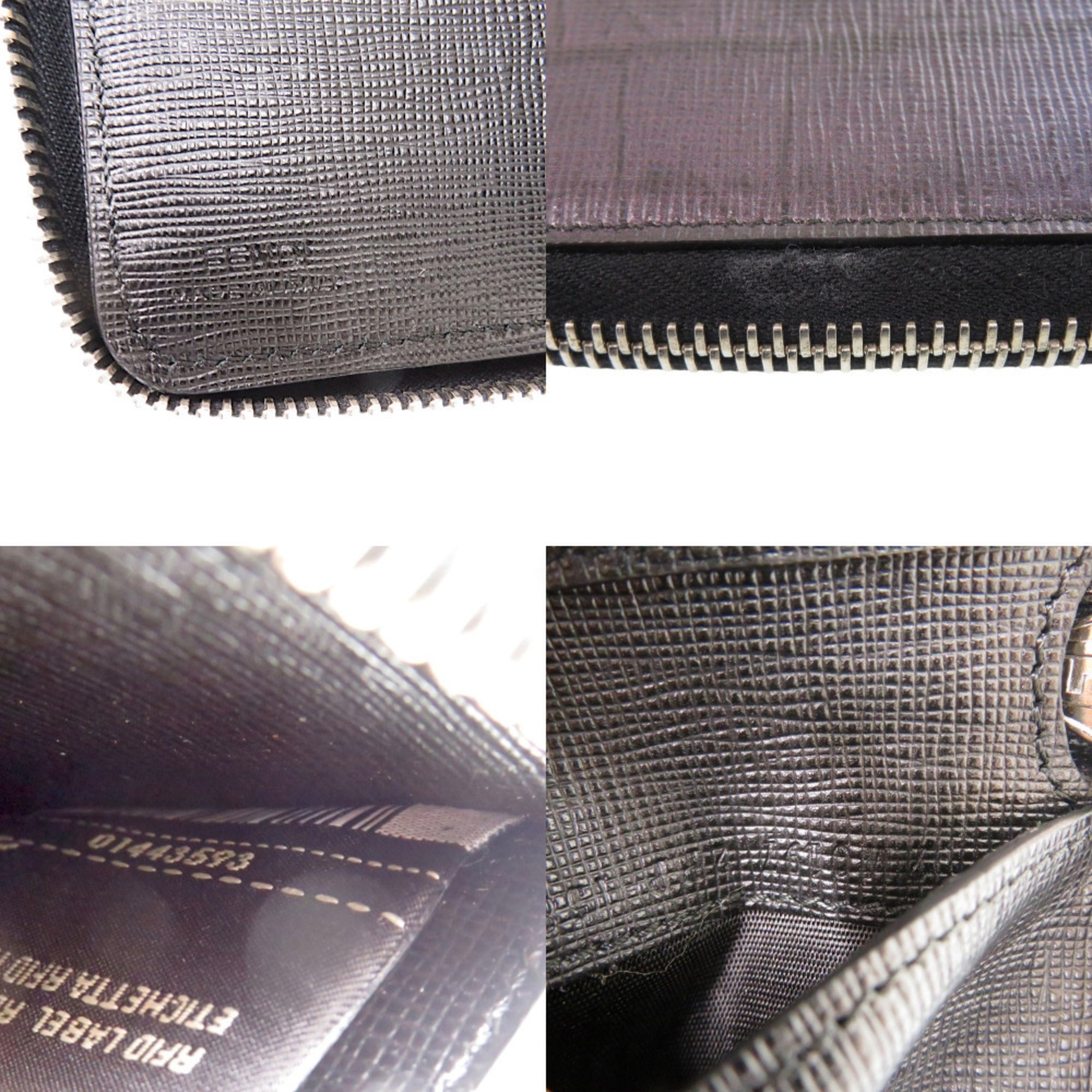 Fendi Black Blue Leather Wallet (Bi-Fold) (Pre-Owned)