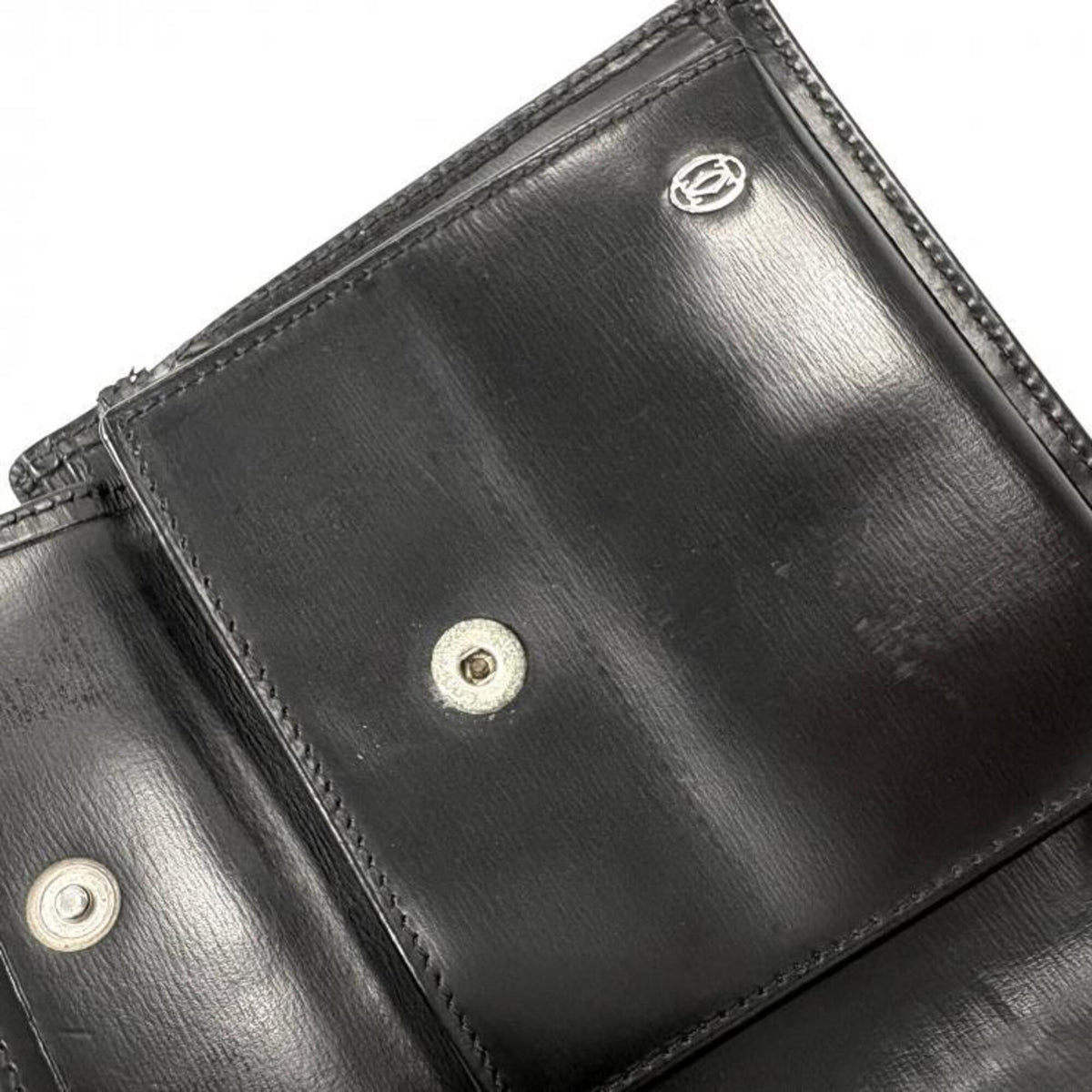 Cartier Black Leather Wallet (Bi-Fold) (Pre-Owned)