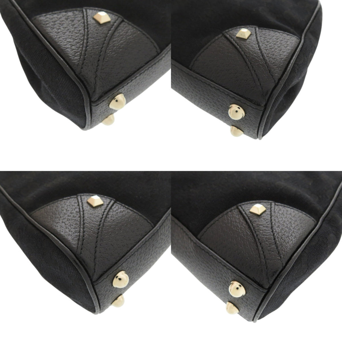 Gucci Black Canvas Cotton Canvas Handbag (Pre-Owned)