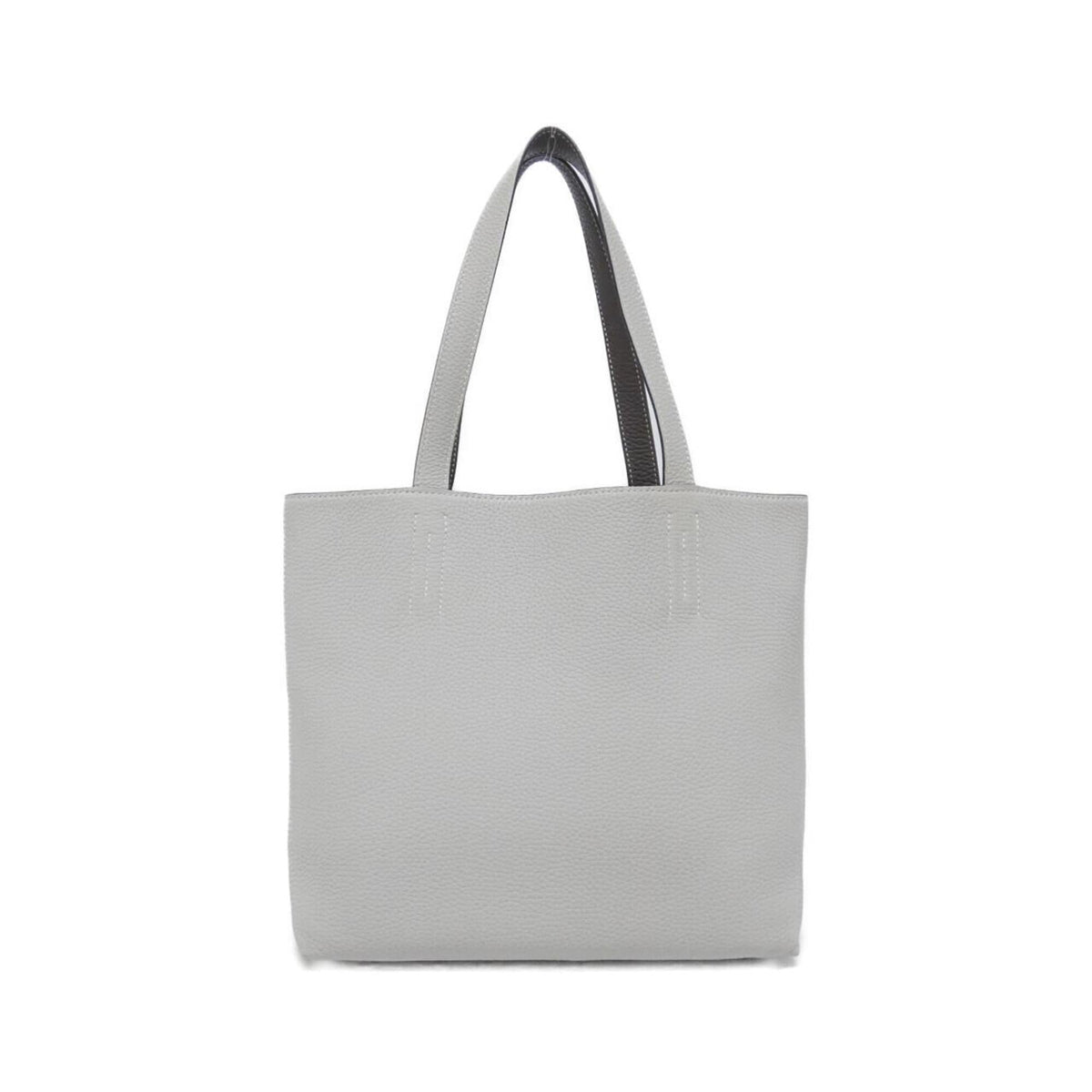 Hermes Gray Taurillon Clemence Leather Handbag (Pre-Owned)