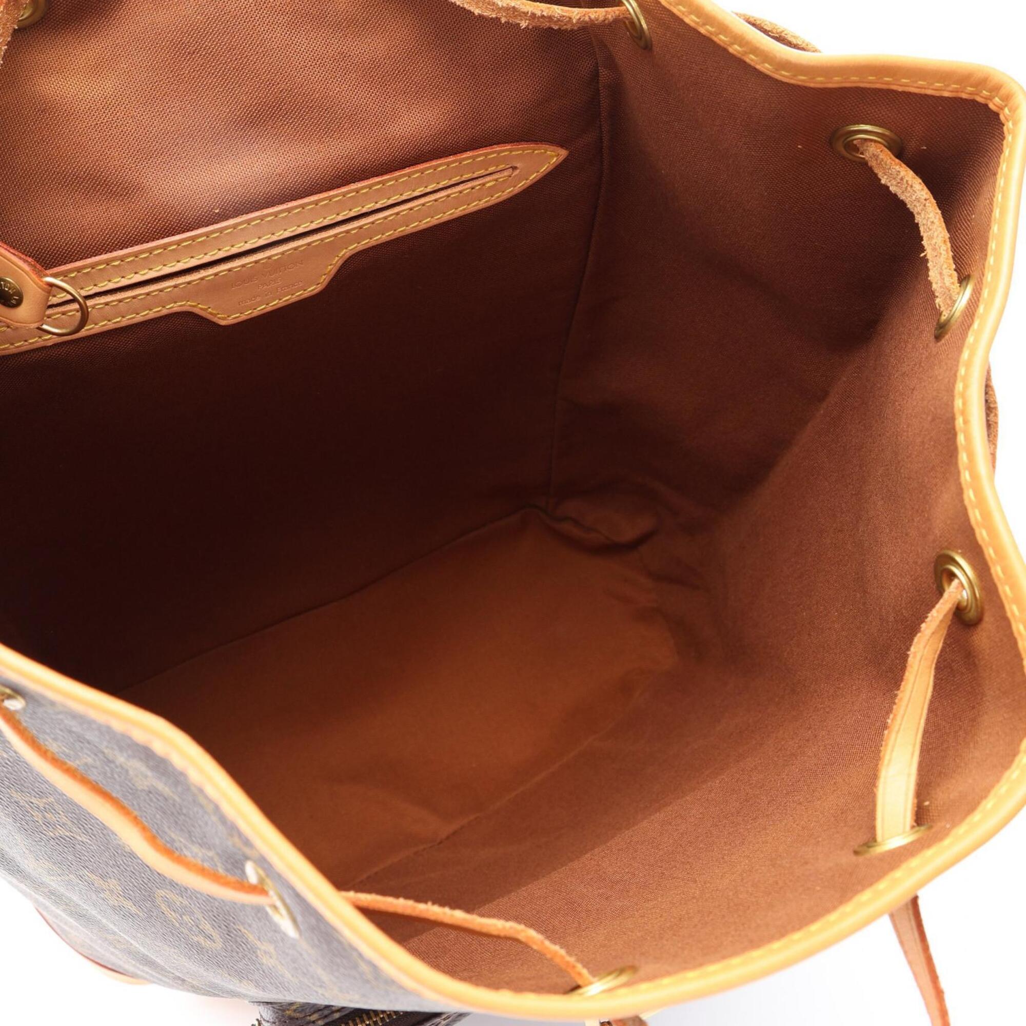Louis Vuitton Brown Monogram Coated Canvas Leather Backpack (Pre-Owned)