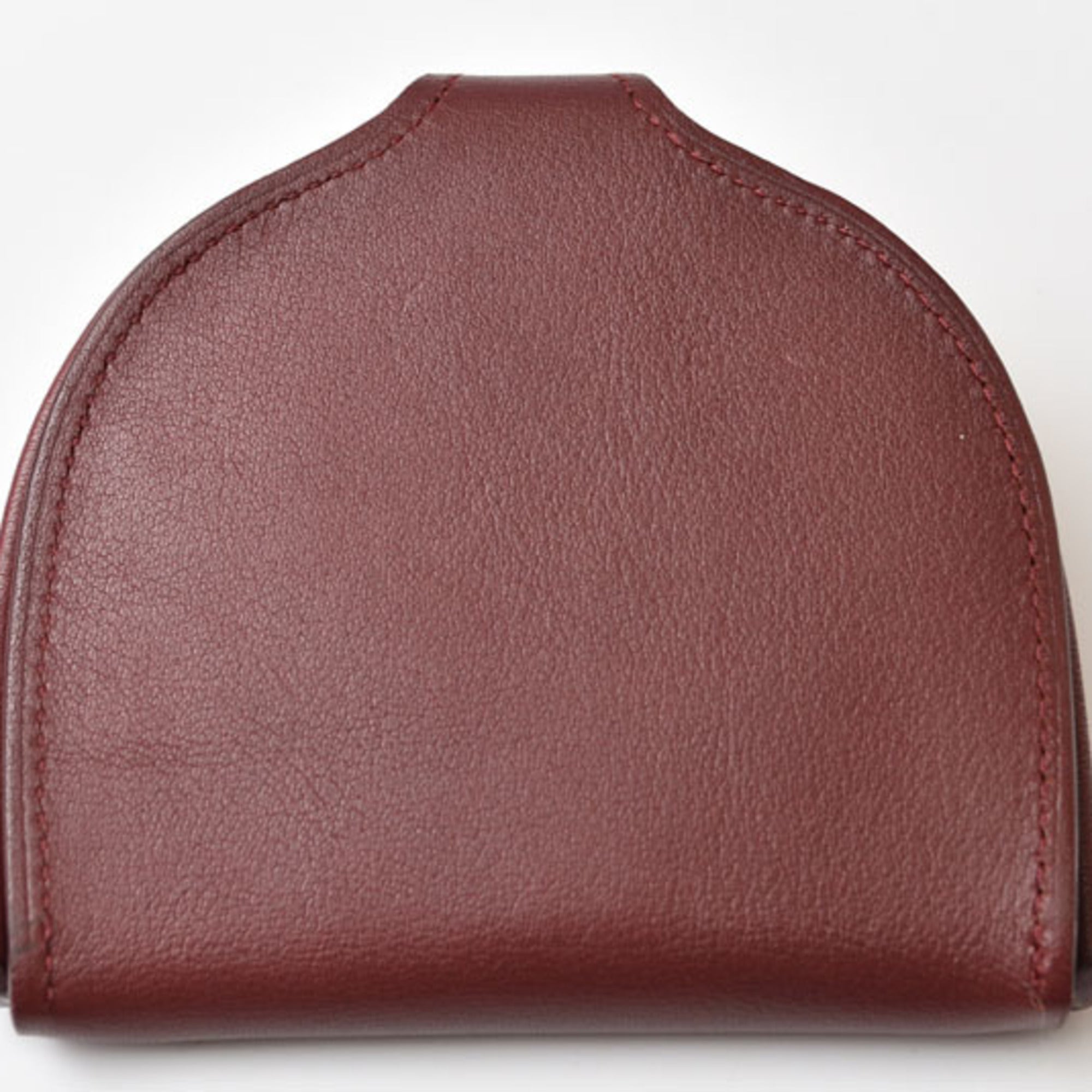 Cartier Must Bordeaux Leather Coin Purse/Coin Case (Pre-Owned)