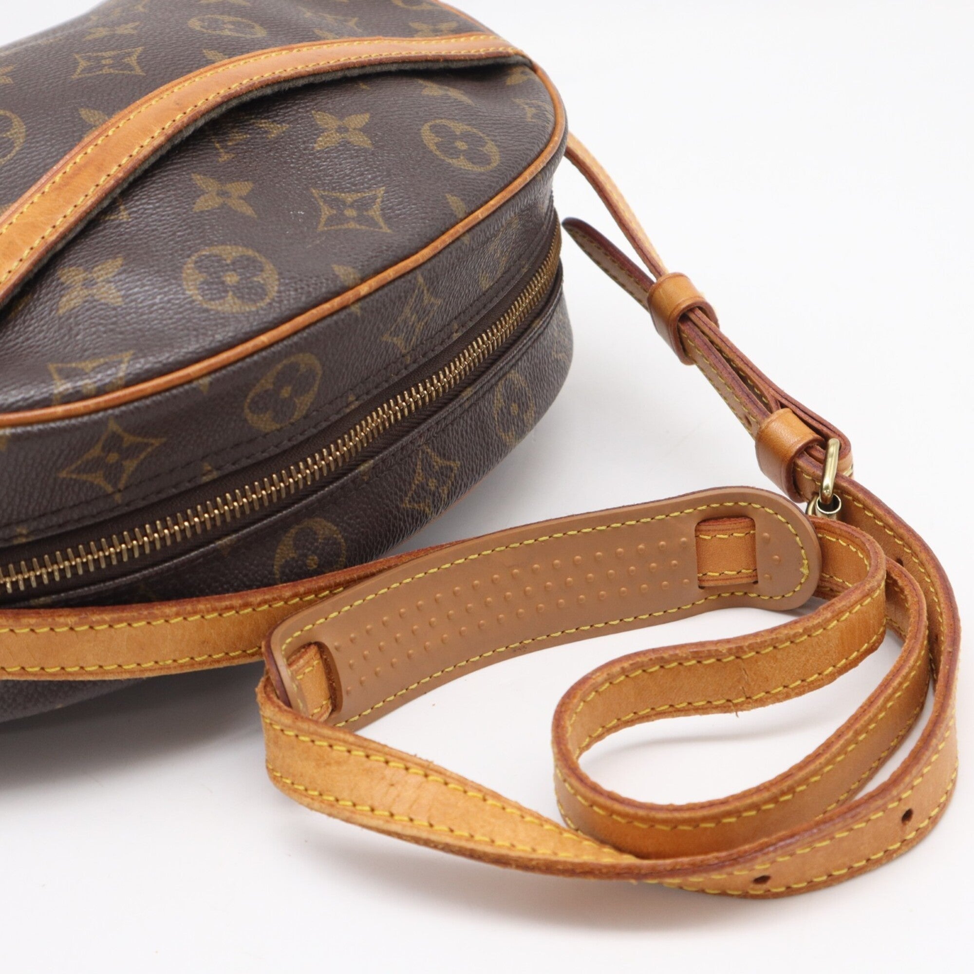 Louis Vuitton Beige Brown Monogram Coated Canvas Leather Shoulder Bag (Pre-Owned)