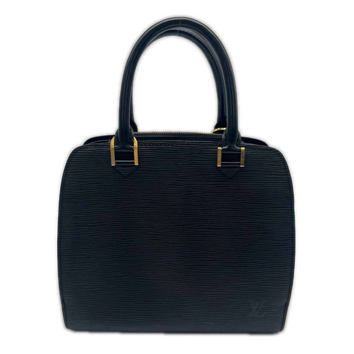 Louis Vuitton Black Leather Handbag (Pre-Owned)