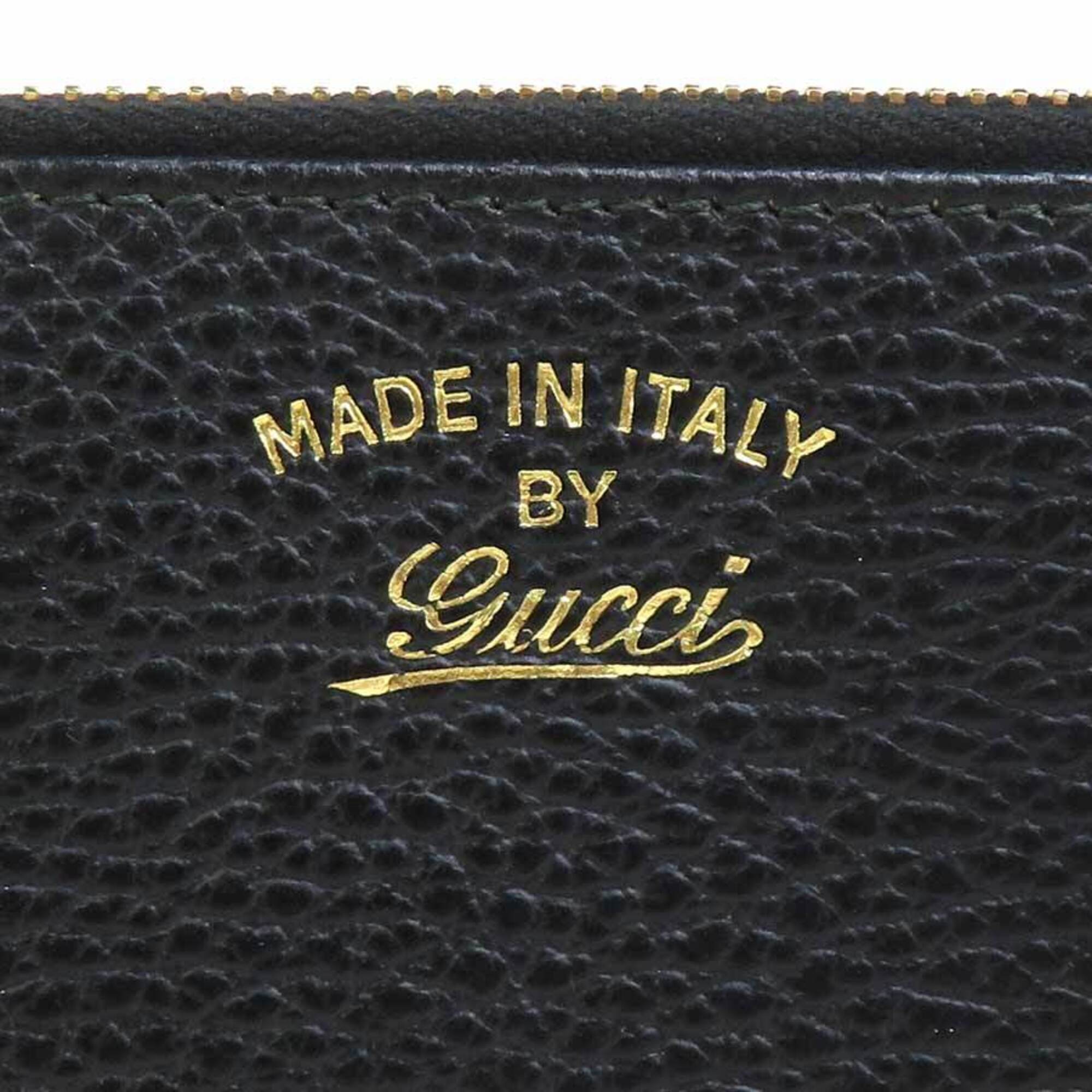 Gucci Black Leather Clutch Bag Pouch (Pre-Owned)