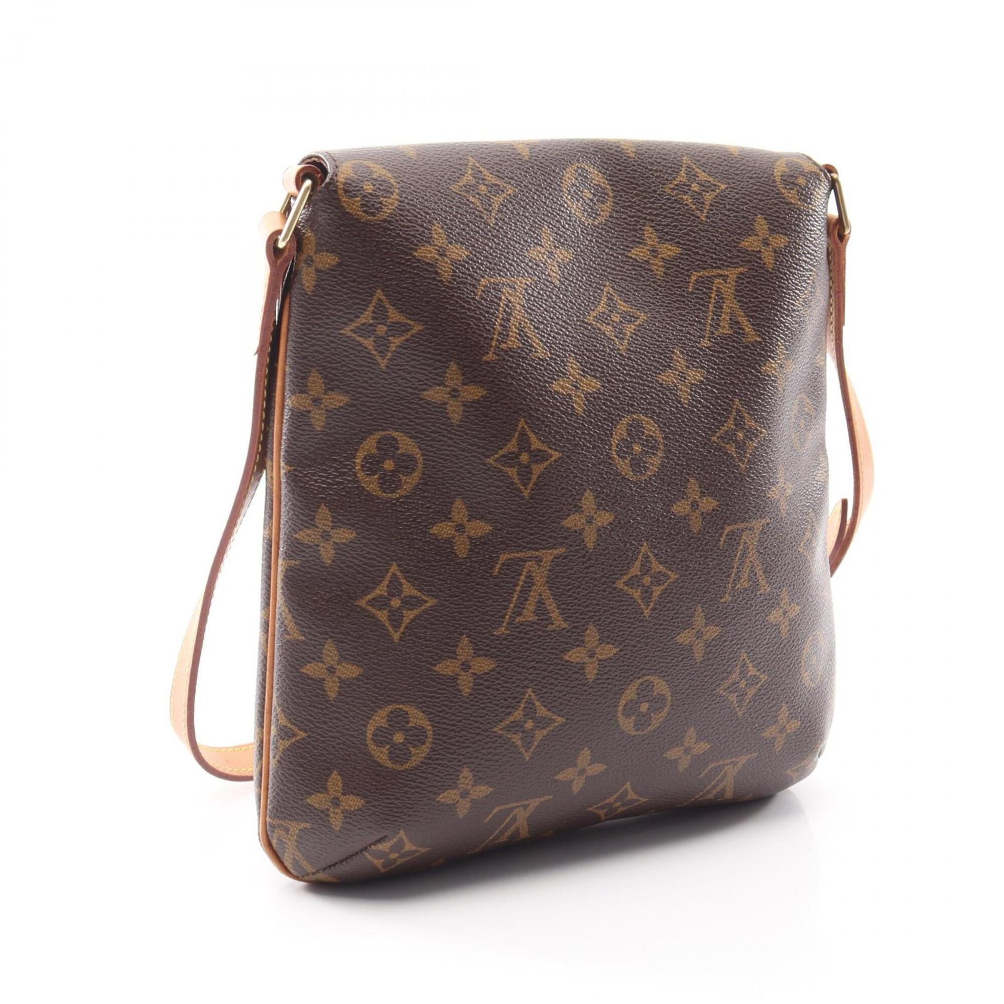 Louis Vuitton Monogram Brown Coated Canvas Leather Handbag Shoulder Bag (Pre-Owned)