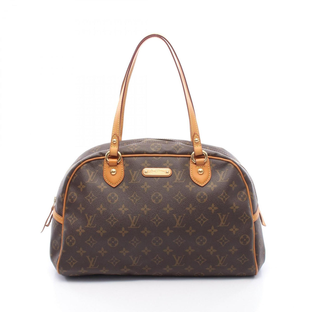 Louis Vuitton Brown Monogram Coated Canvas Leather Handbag Shoulder Bag (Pre-Owned)