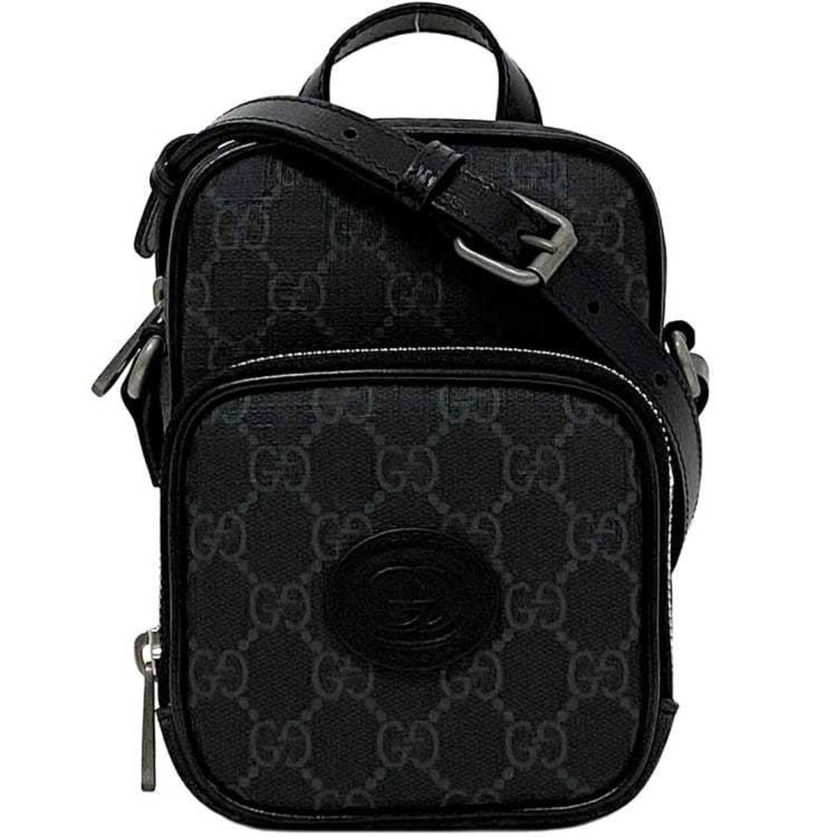 Gucci Black Pvc Leather Pochette Shoulder Bag (Pre-Owned)