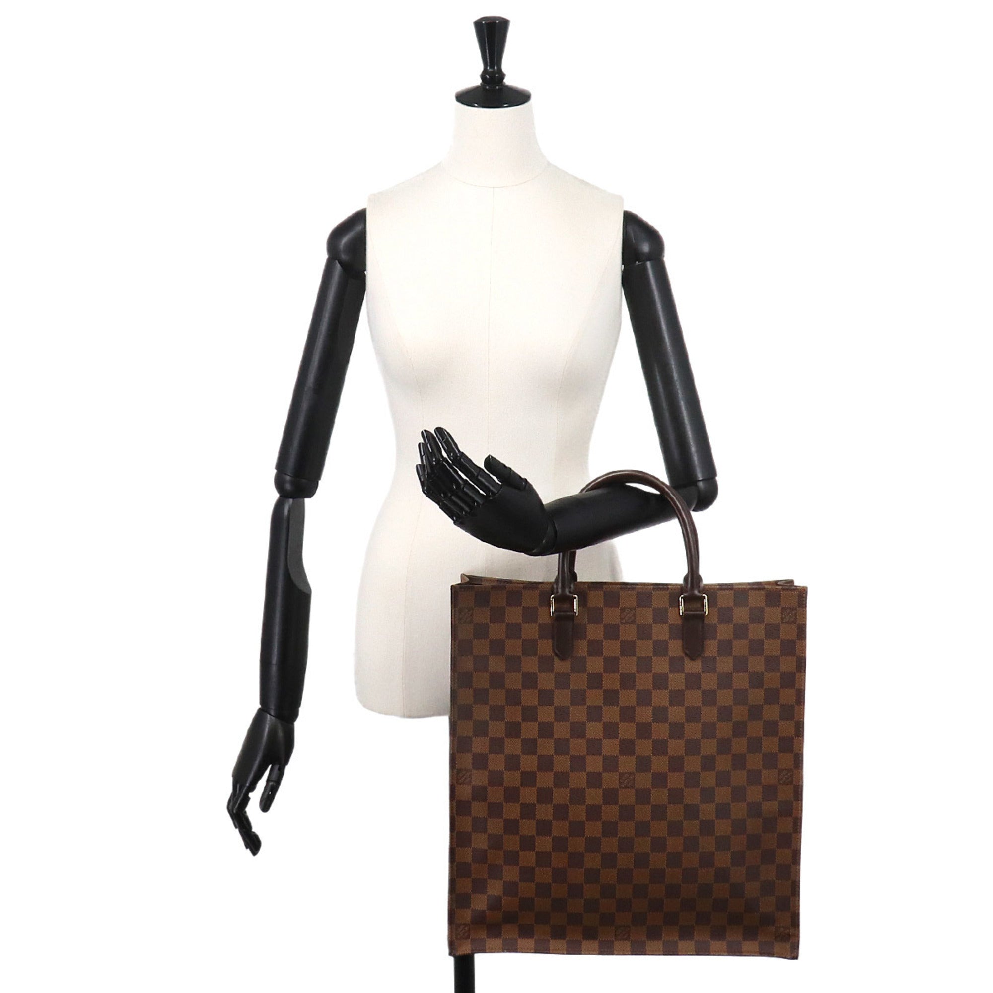 Louis Vuitton Brown Damier Canvas Ebene Damier Canvas Handbag Tote Bag (Pre-Owned)