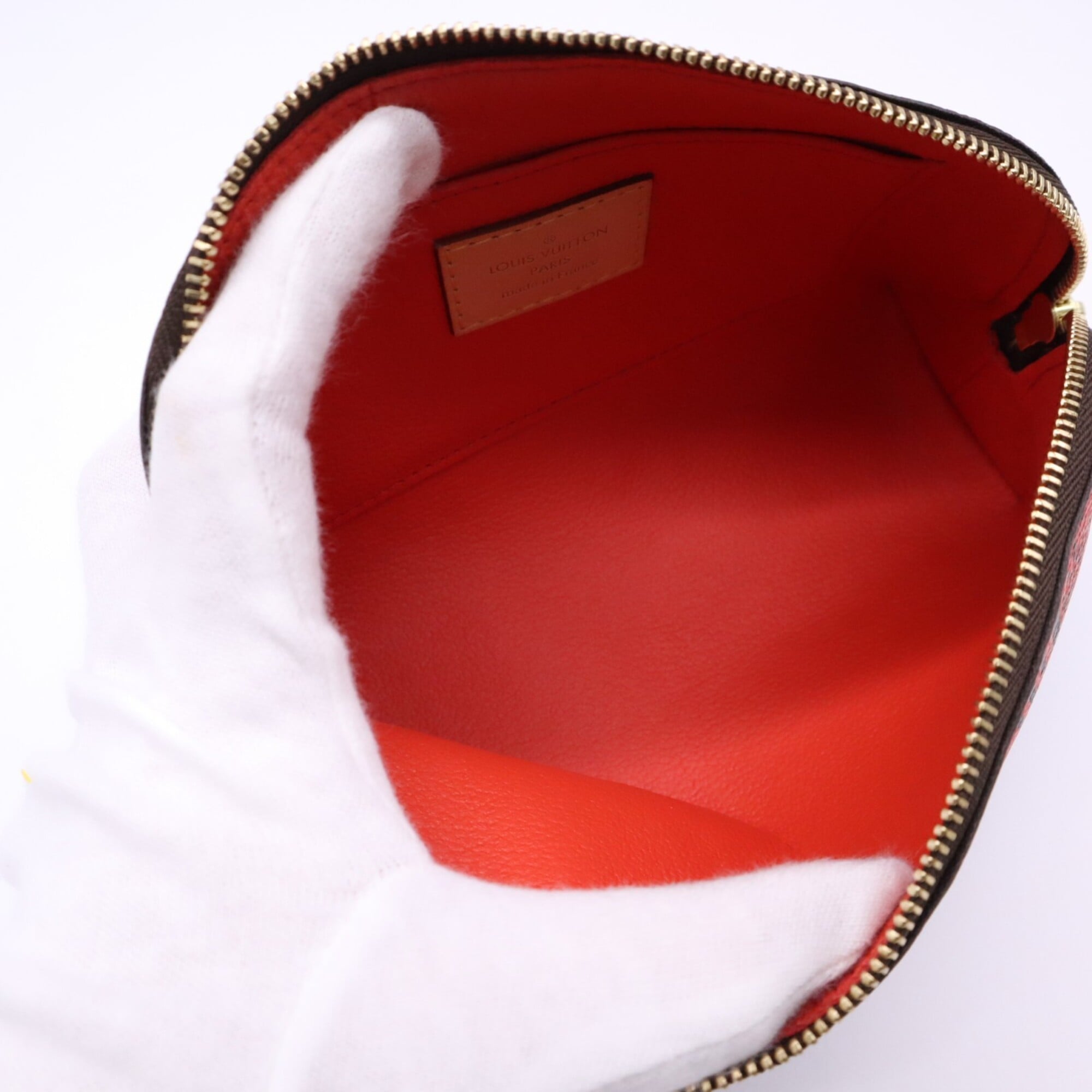 Louis Vuitton Brown Multi-Color Coated Canvas Leather Pochette Pouch (Pre-Owned)
