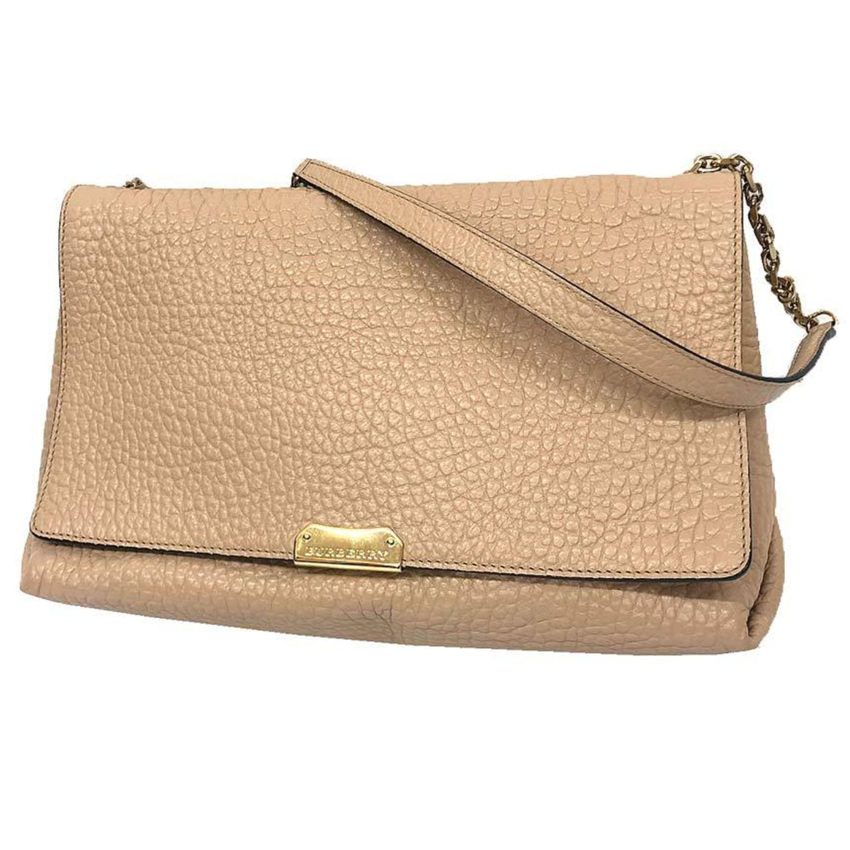 Burberry Beige Leather Shoulder Bag (Pre-Owned)