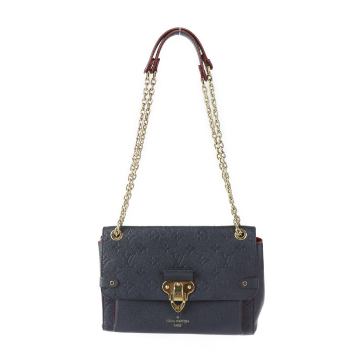 Louis Vuitton Monogram Empreinte Marine Rouge Leather Handbag Pochette Shoulder Bag (Pre-Owned)