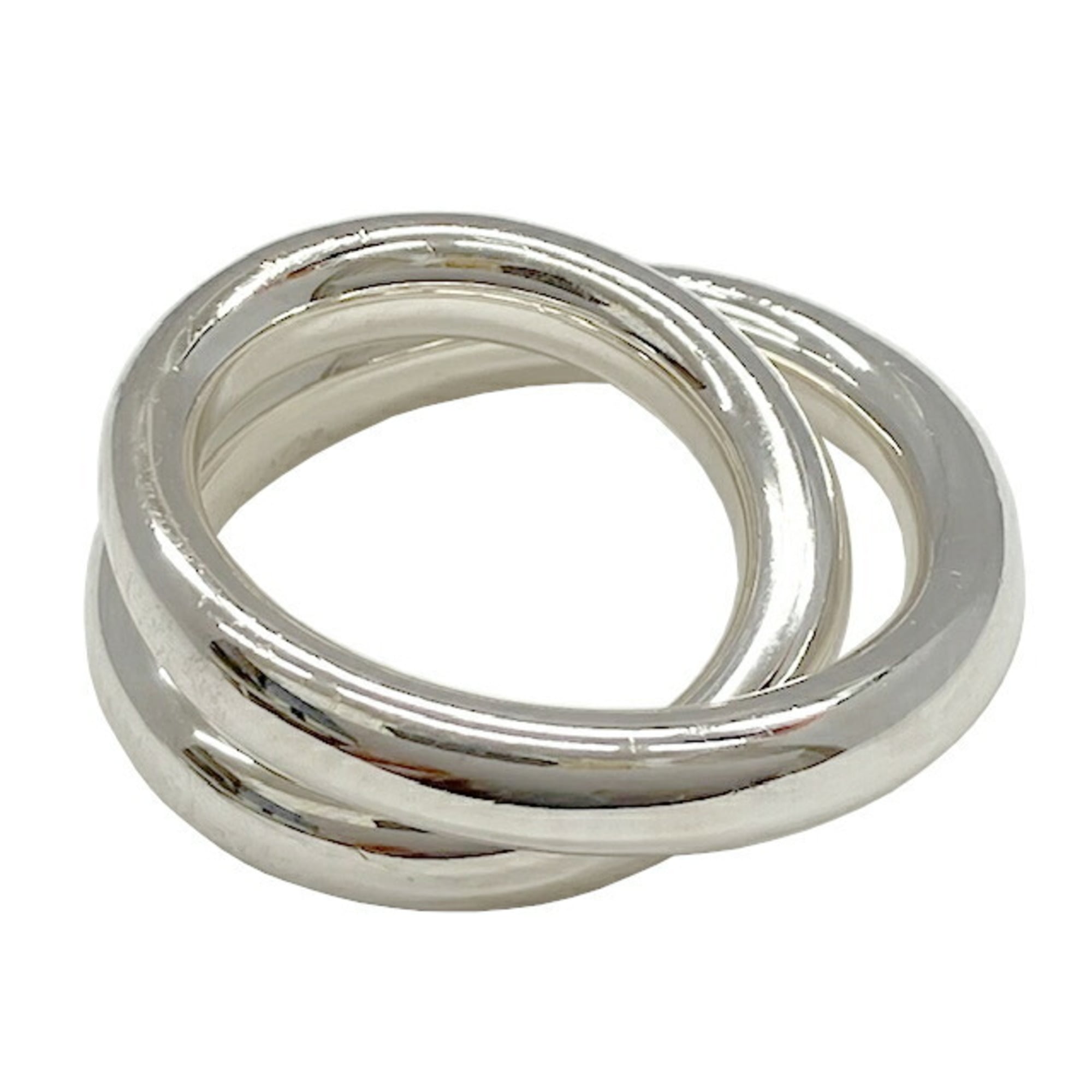 Hermes Silver Silver 925 Band Ring (Pre-Owned)