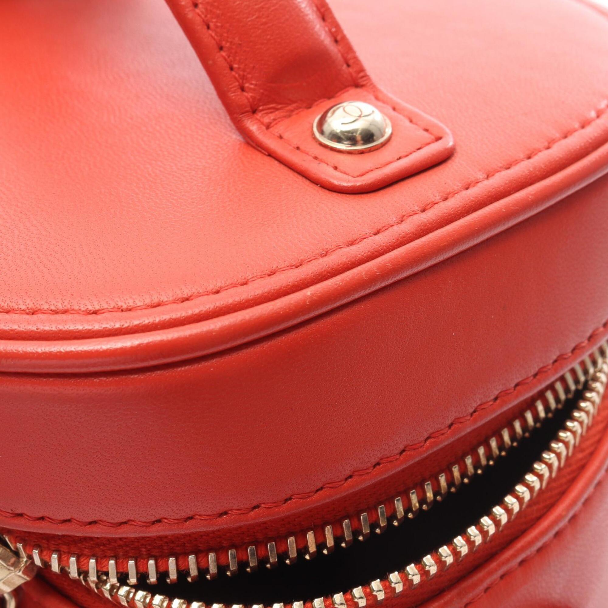 Chanel Red Color Leather Handbag (Pre-Owned)