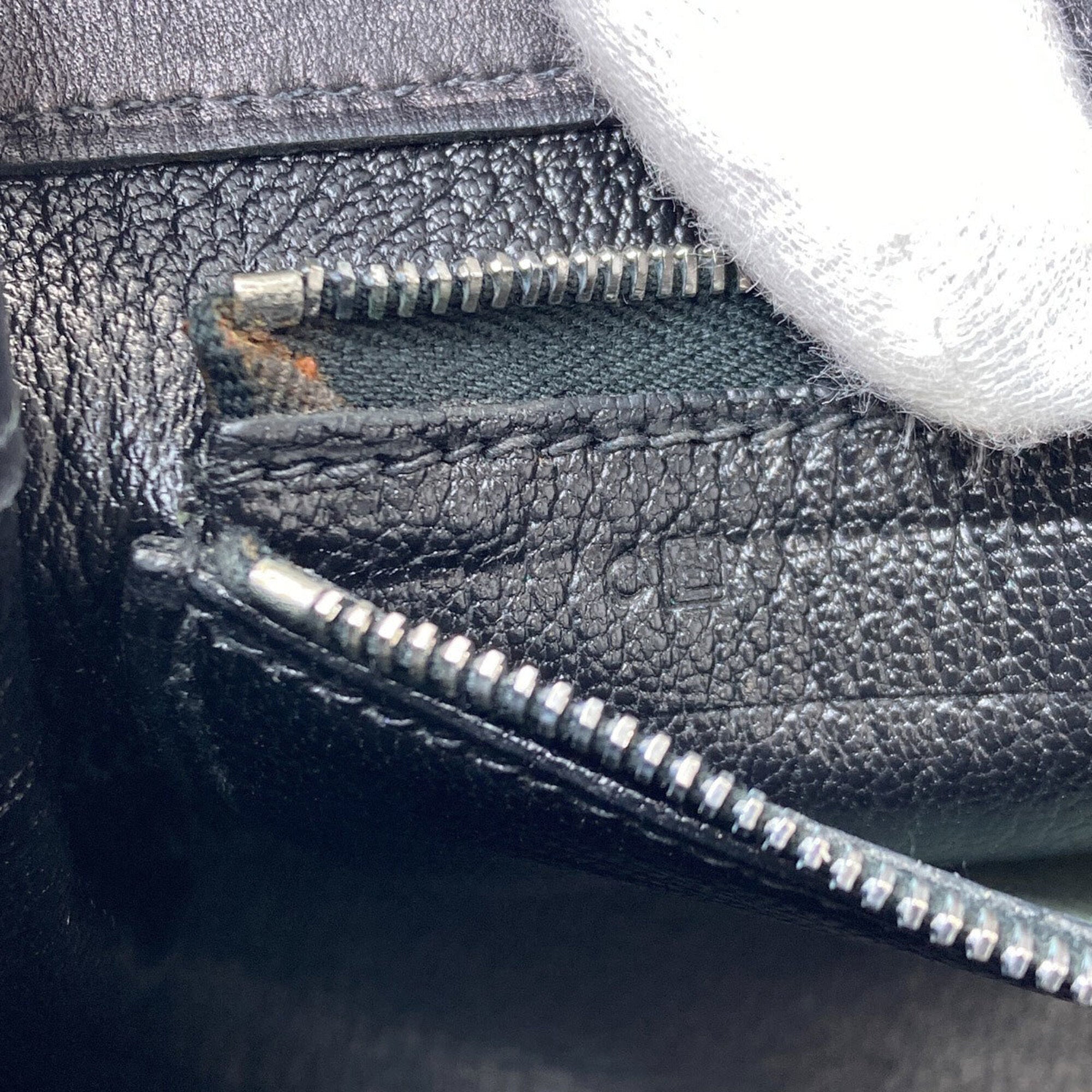 Hermes Black Evercalf Leather Handbag (Pre-Owned)
