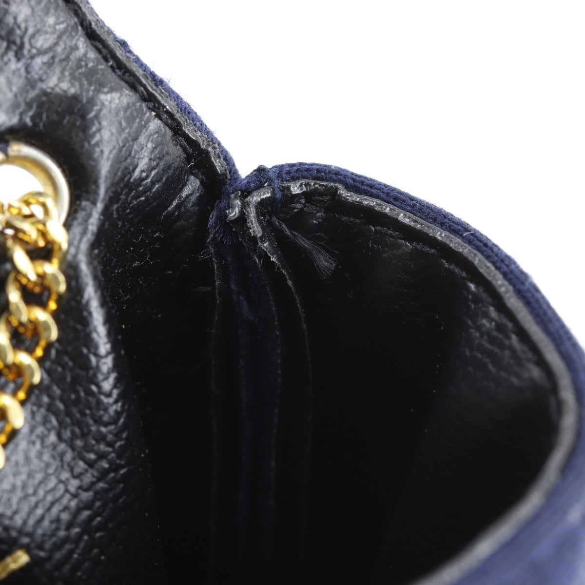 Chanel Navy Cotton Pouch (Pre-Owned)