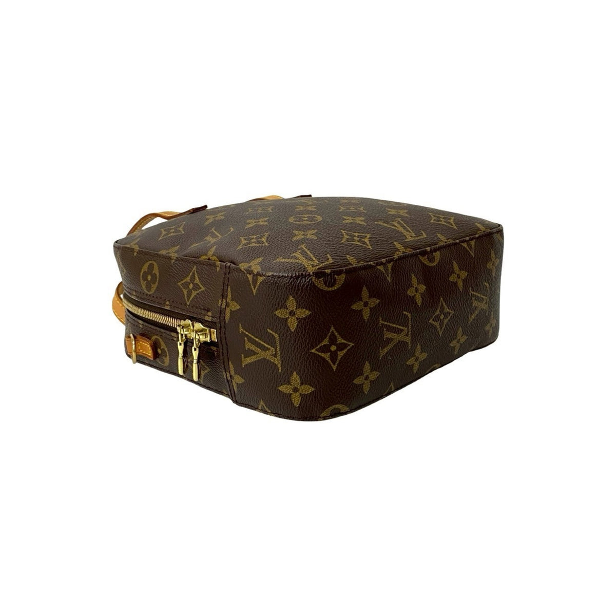 Louis Vuitton Brown Leather Pvc Handbag Shoulder Bag (Pre-Owned)