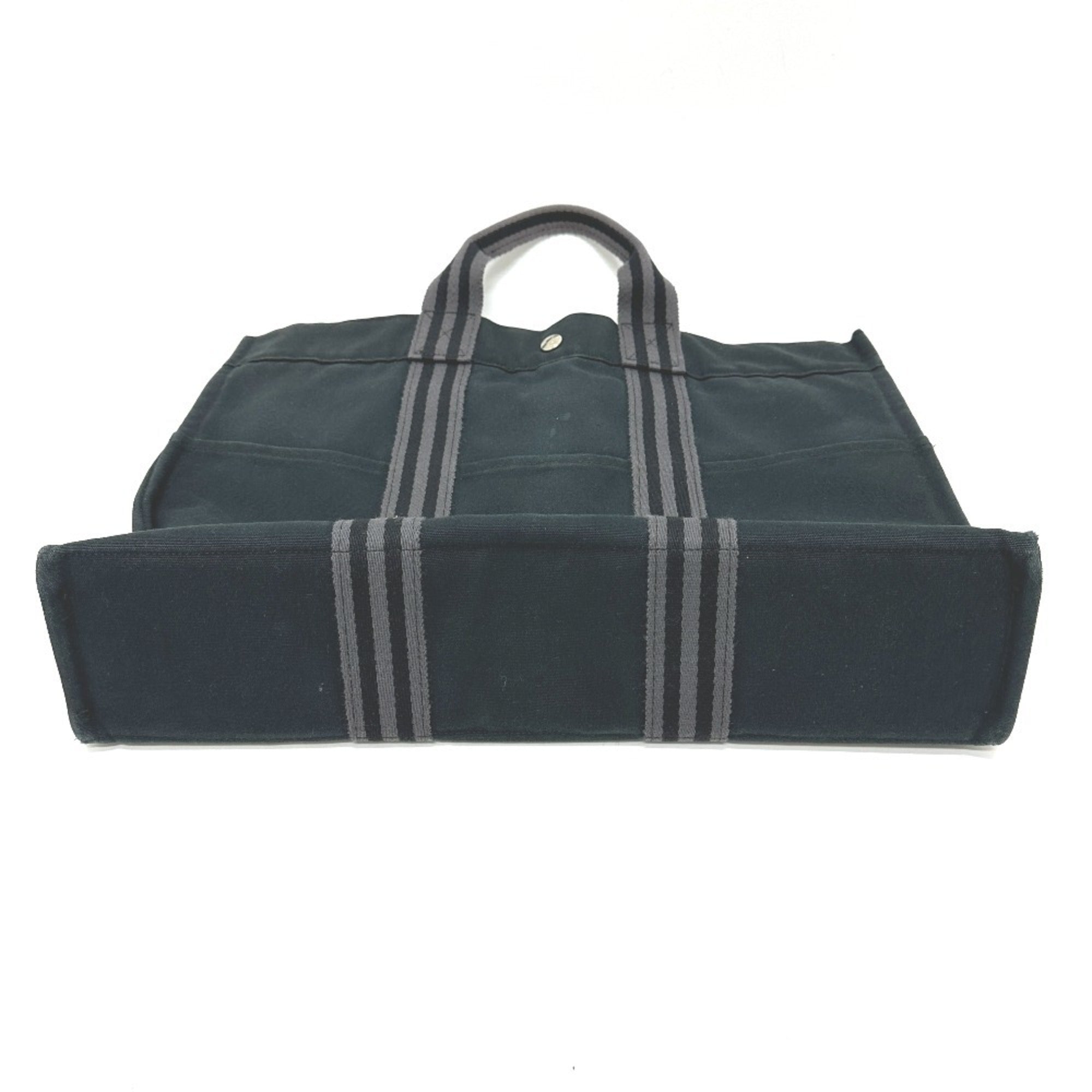 Hermes Black Canvas Tote Bag (Pre-Owned)