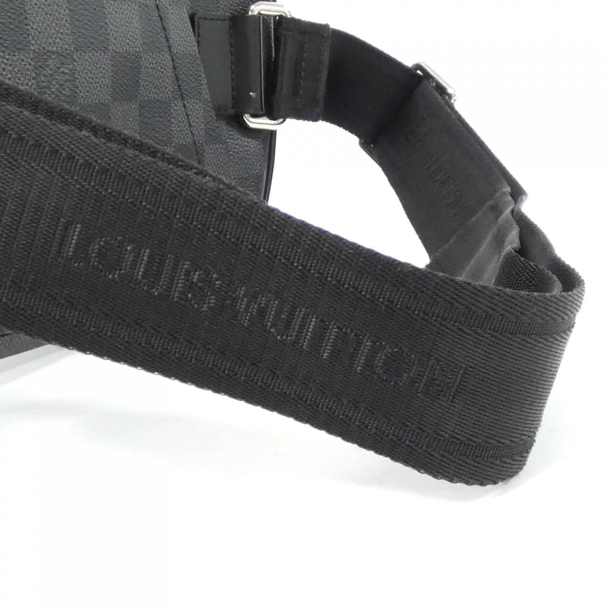 Louis Vuitton Dark Gray Graphite Coated Canvas Shoulder Bag (Pre-Owned)
