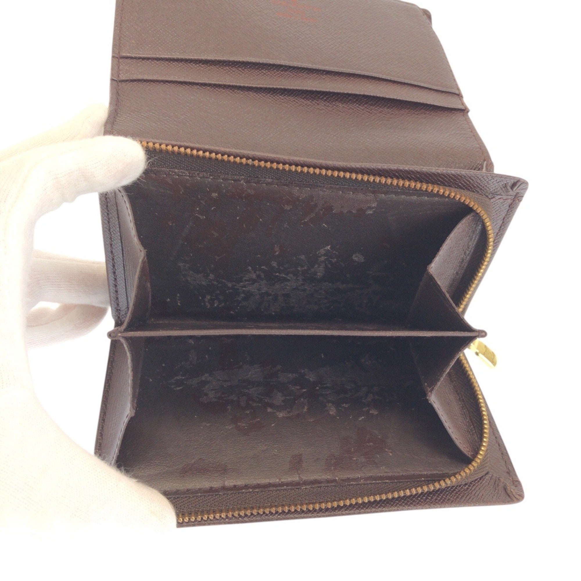 Louis Vuitton Brown Damier Canvas Pvc Middle Wallet (Bi-Fold) (Pre-Owned)