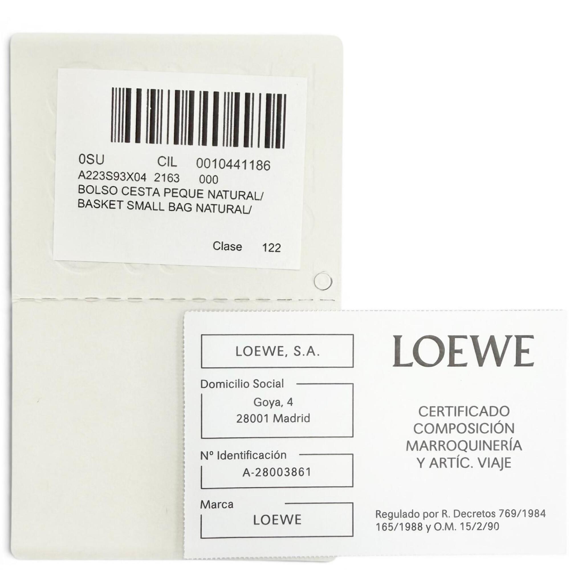 Loewe White Leather Basket Handbag (Pre-Owned)
