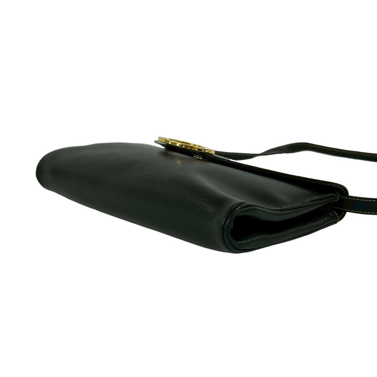 Celine Black Leather Pochette Shoulder Bag (Pre-Owned)