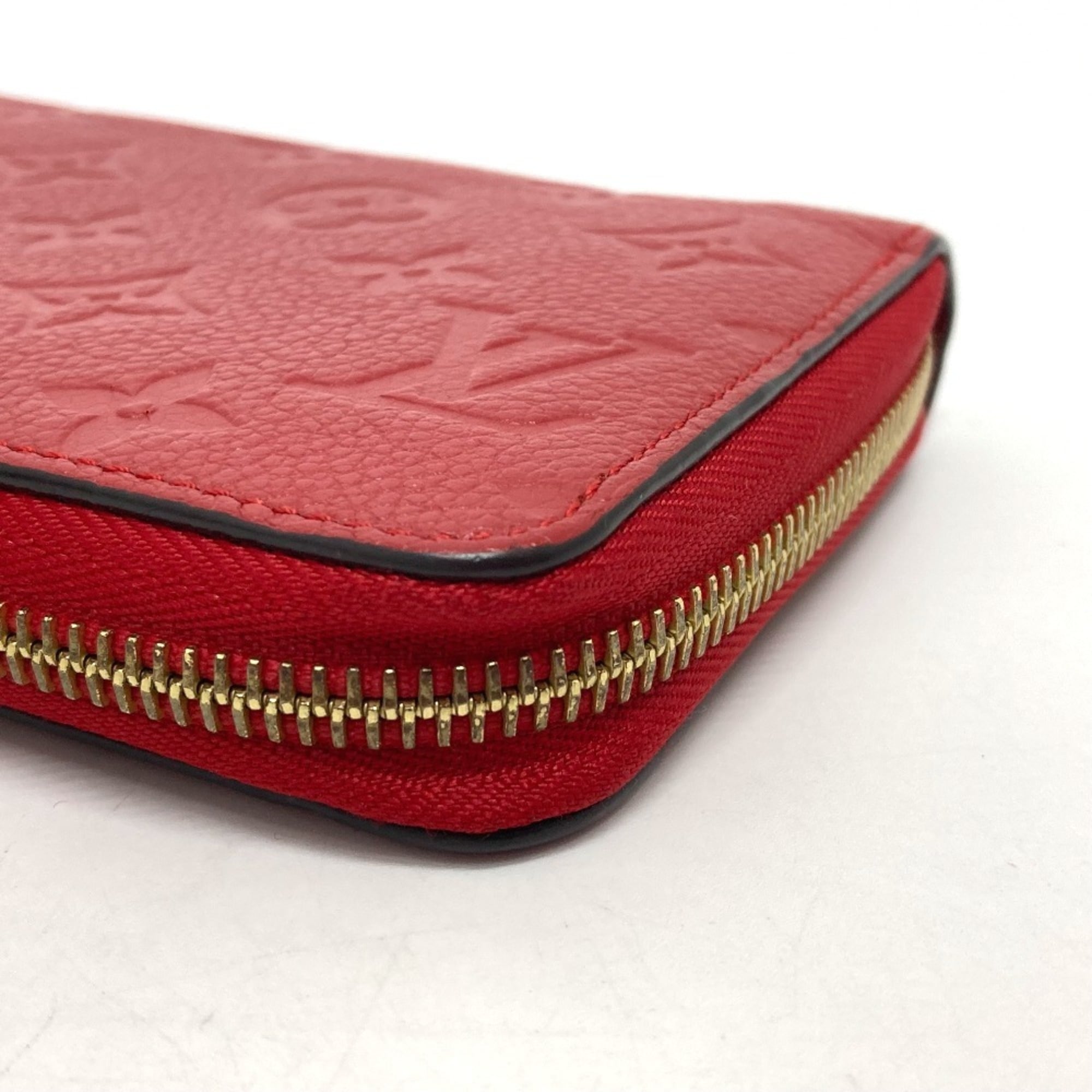 Louis Vuitton Monogram Empreinte Cerise Red Color Monogram Empreinte Long Wallet (Bi-Fold) (Pre-Owned)