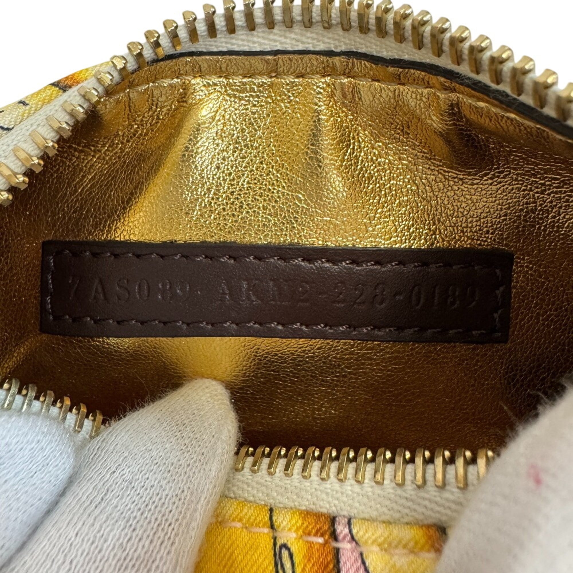 Fendi Pink Nylon Leather Handbag Pouch (Pre-Owned)