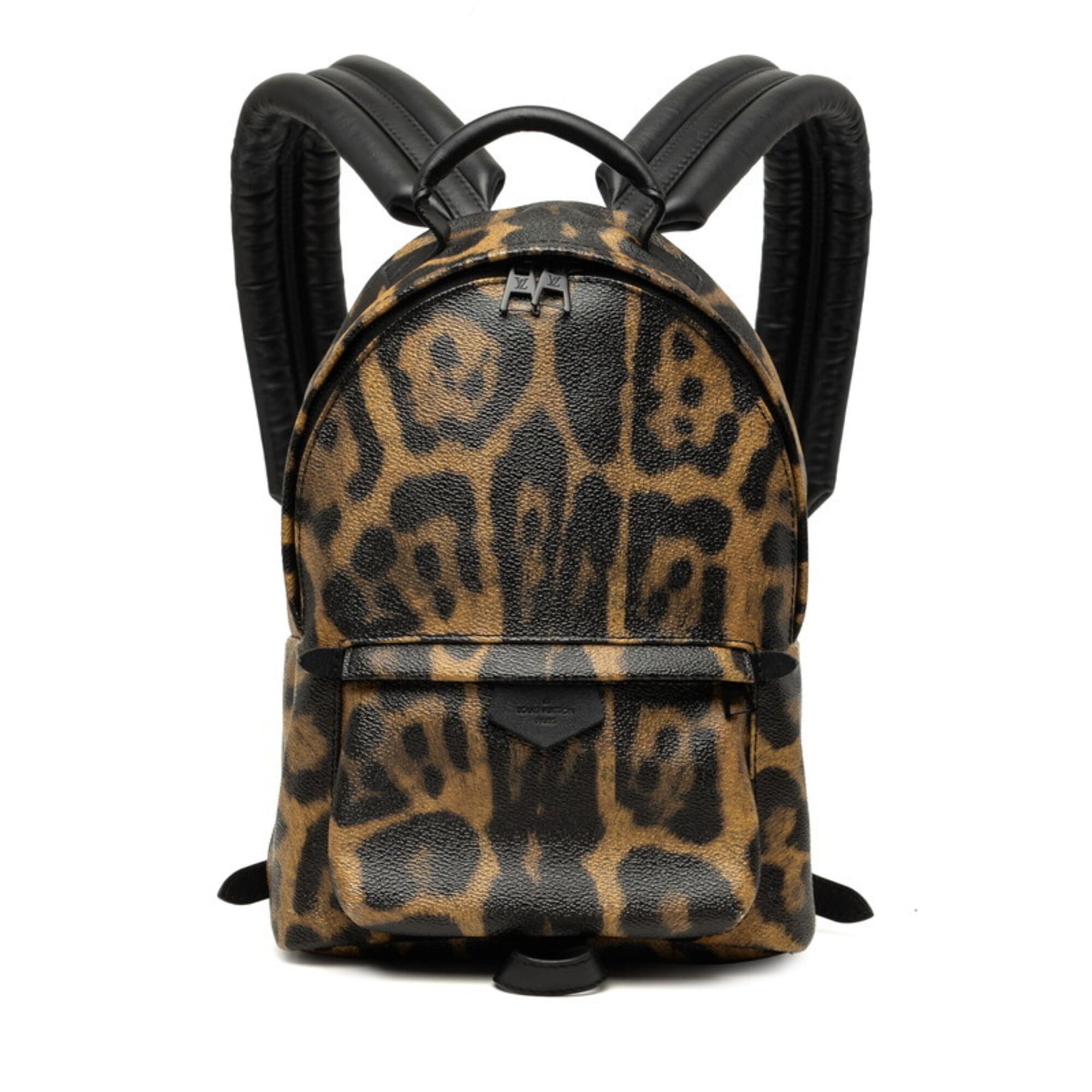 Louis Vuitton Leopard Black Brown Pvc Leather Backpack (Pre-Owned)